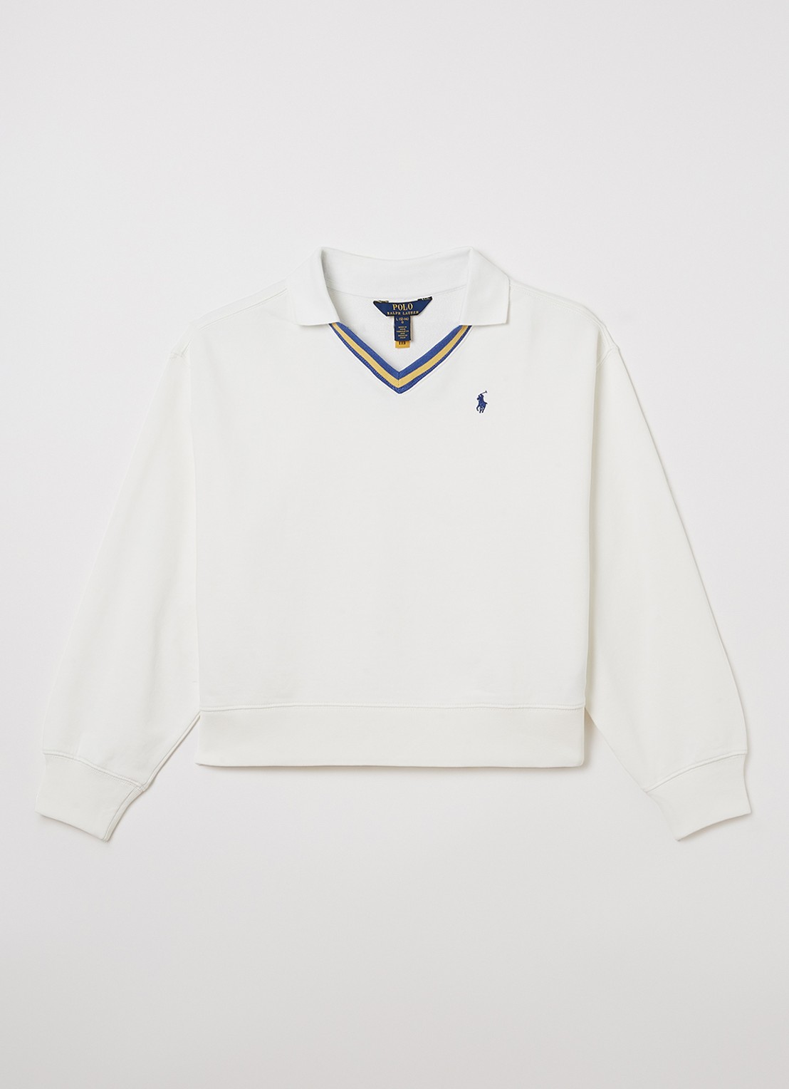 Ralph Lauren Pullover met logoborduring - voorkant 2 wit
