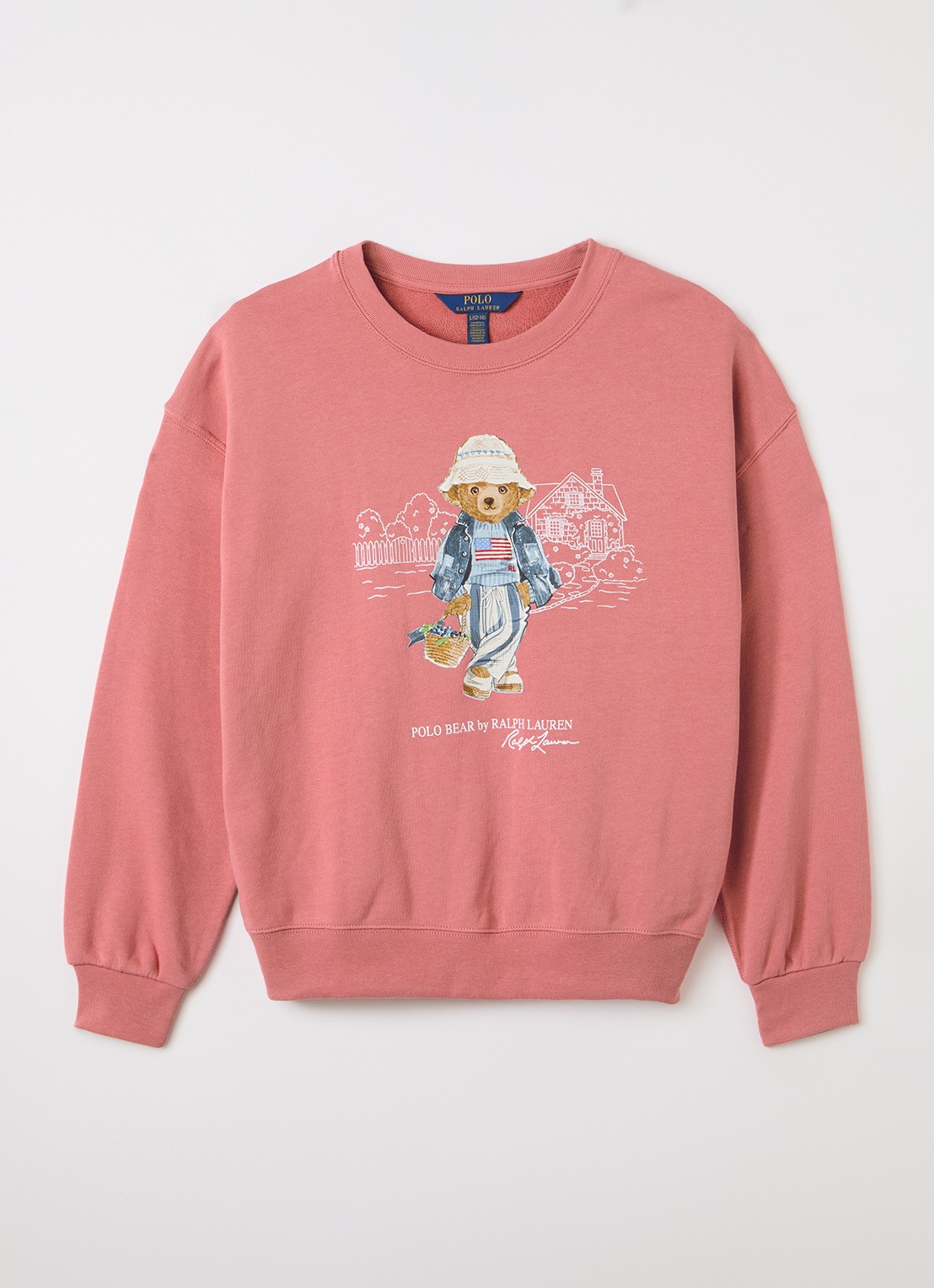 Ralph Lauren Pullover met logoborduring - voorkant oudroze