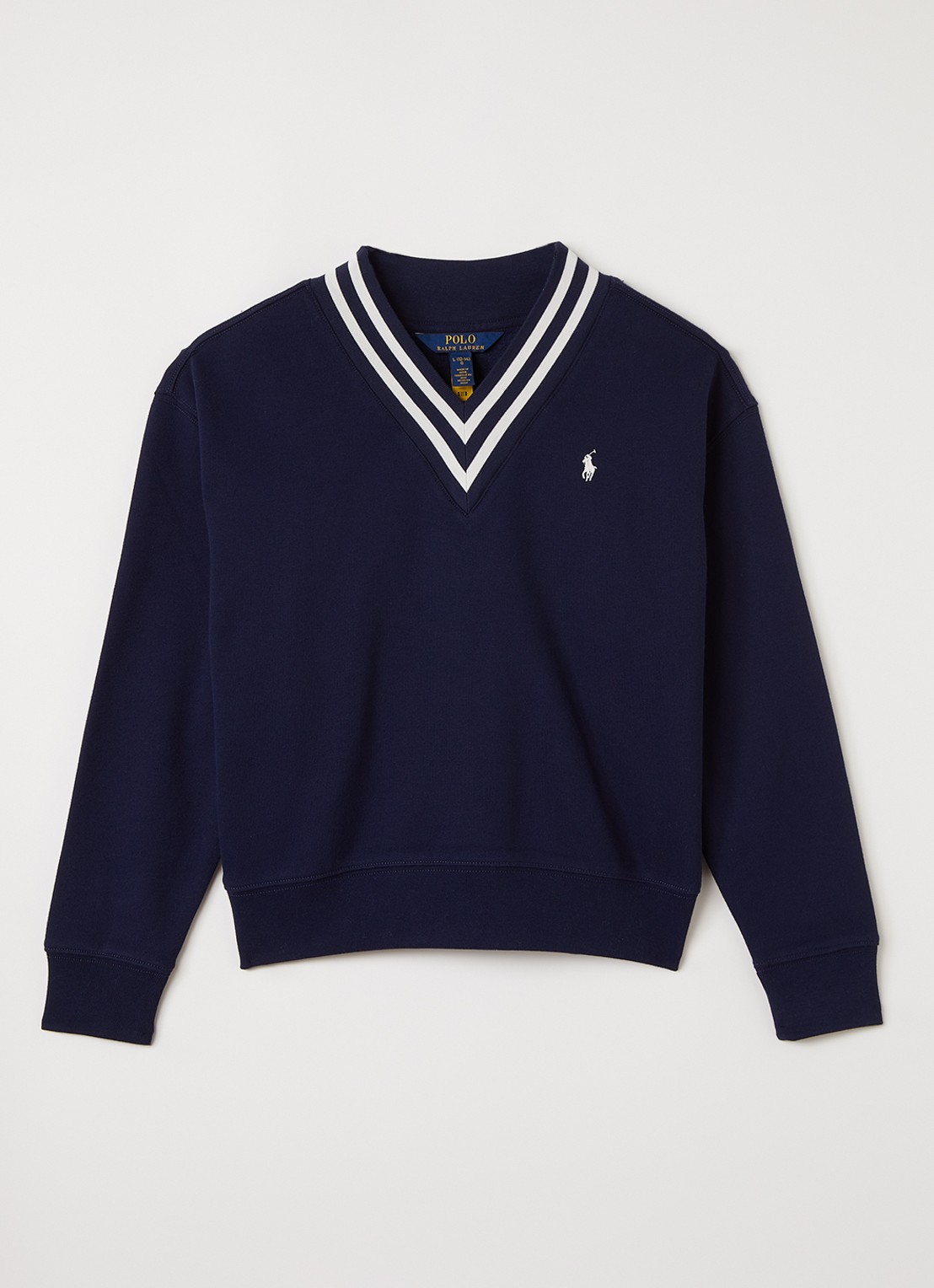 Ralph Lauren Pullover met logoborduring - voorkant donkerblauw