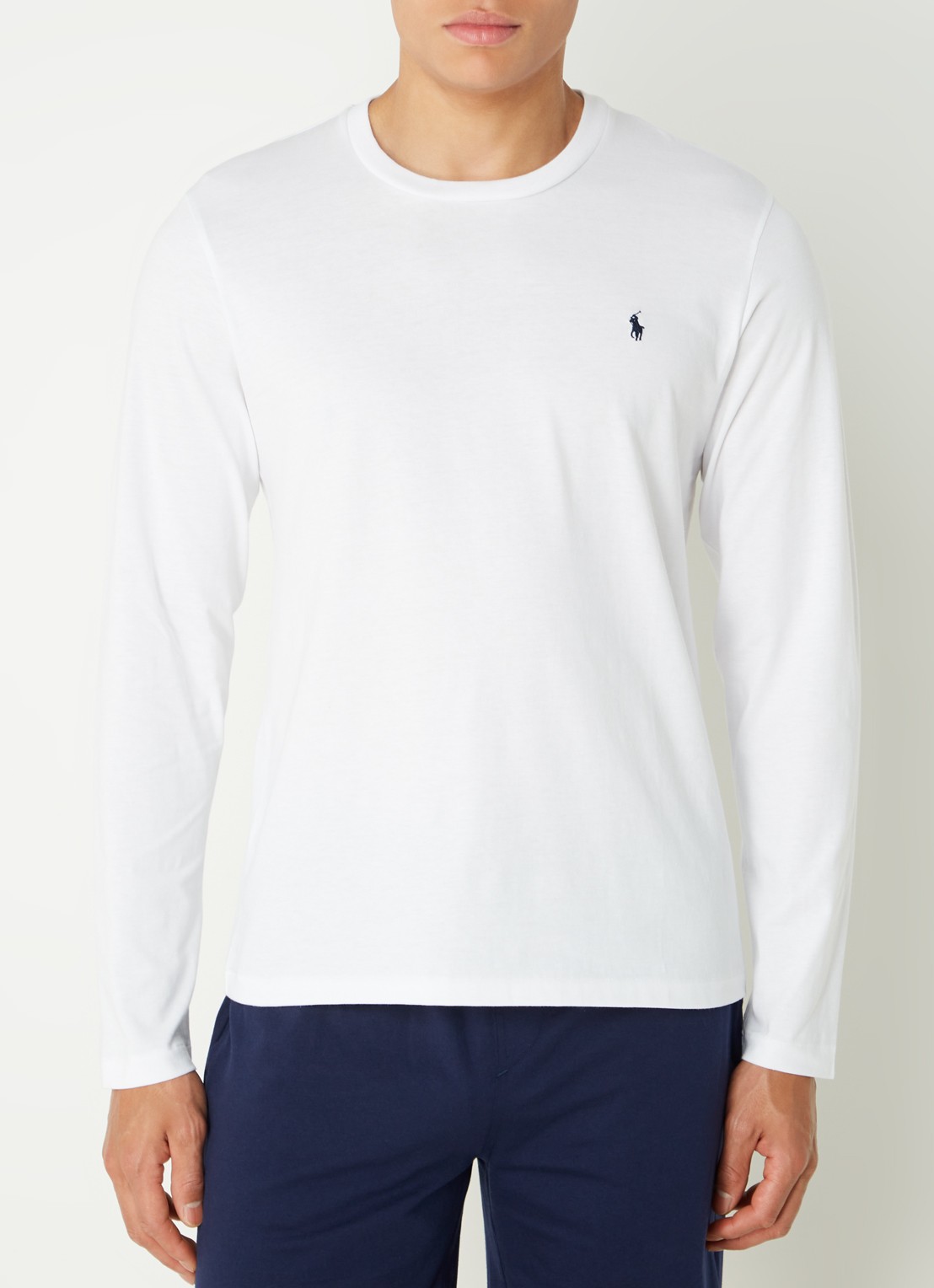 Ralph Lauren Pyjama T-shirt met logo - detail wit