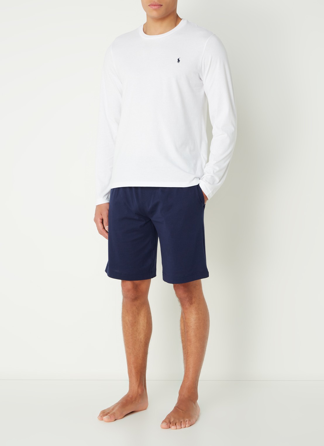 Ralph Lauren Pyjama T-shirt met logo - voorkant 3 wit