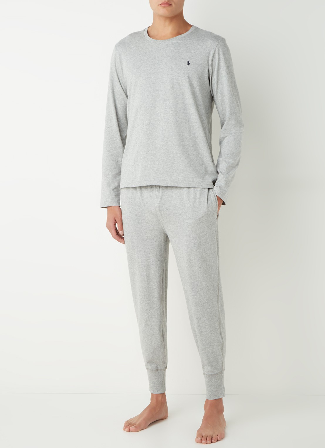 Ralph Lauren Pyjama T-shirt met logo - voorkant 3 grijs