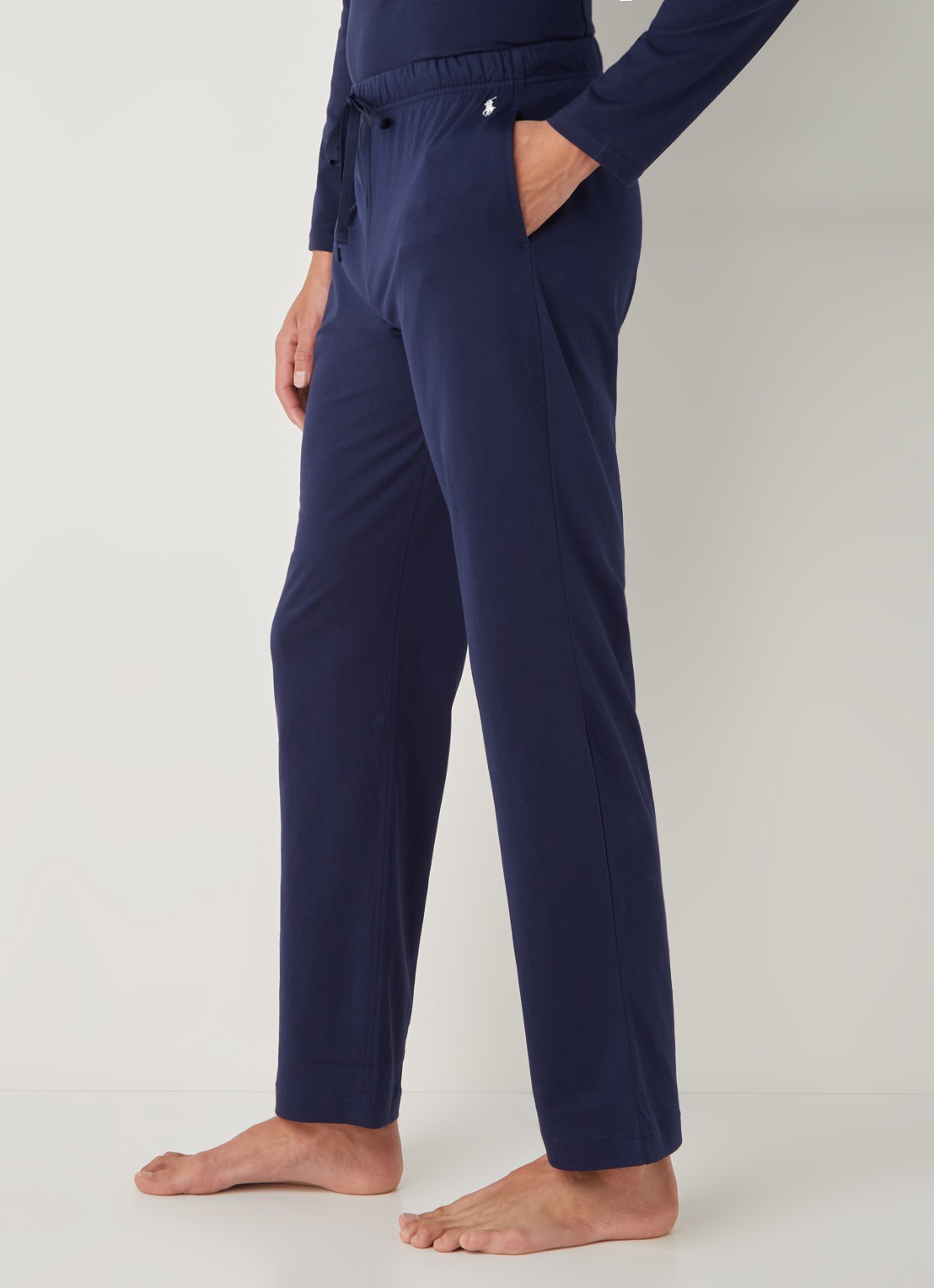Ralph Lauren Pyjamabroek met logo - detail 5 donkerblauw