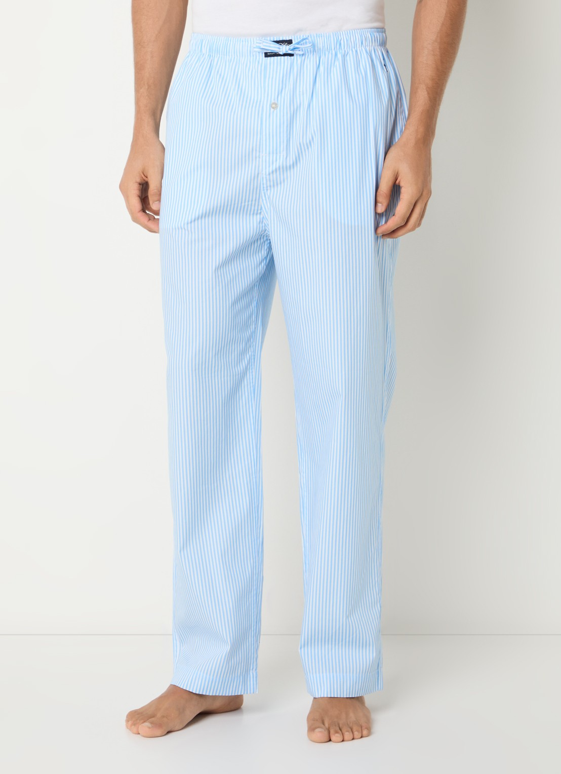 Ralph Lauren Pyjamabroek met logoprint en steekzakken - detail 4 lichtblauw