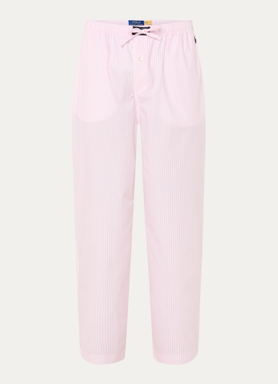 Ralph Lauren Pyjamabroek met logoprint en steekzakken - voorkant 3 roze