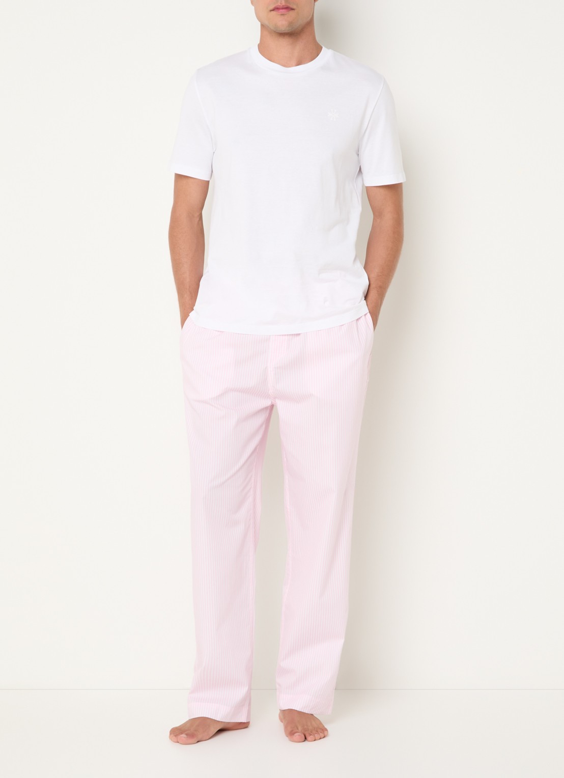 Ralph Lauren Pyjamabroek met logoprint en steekzakken - voorkant 4 roze