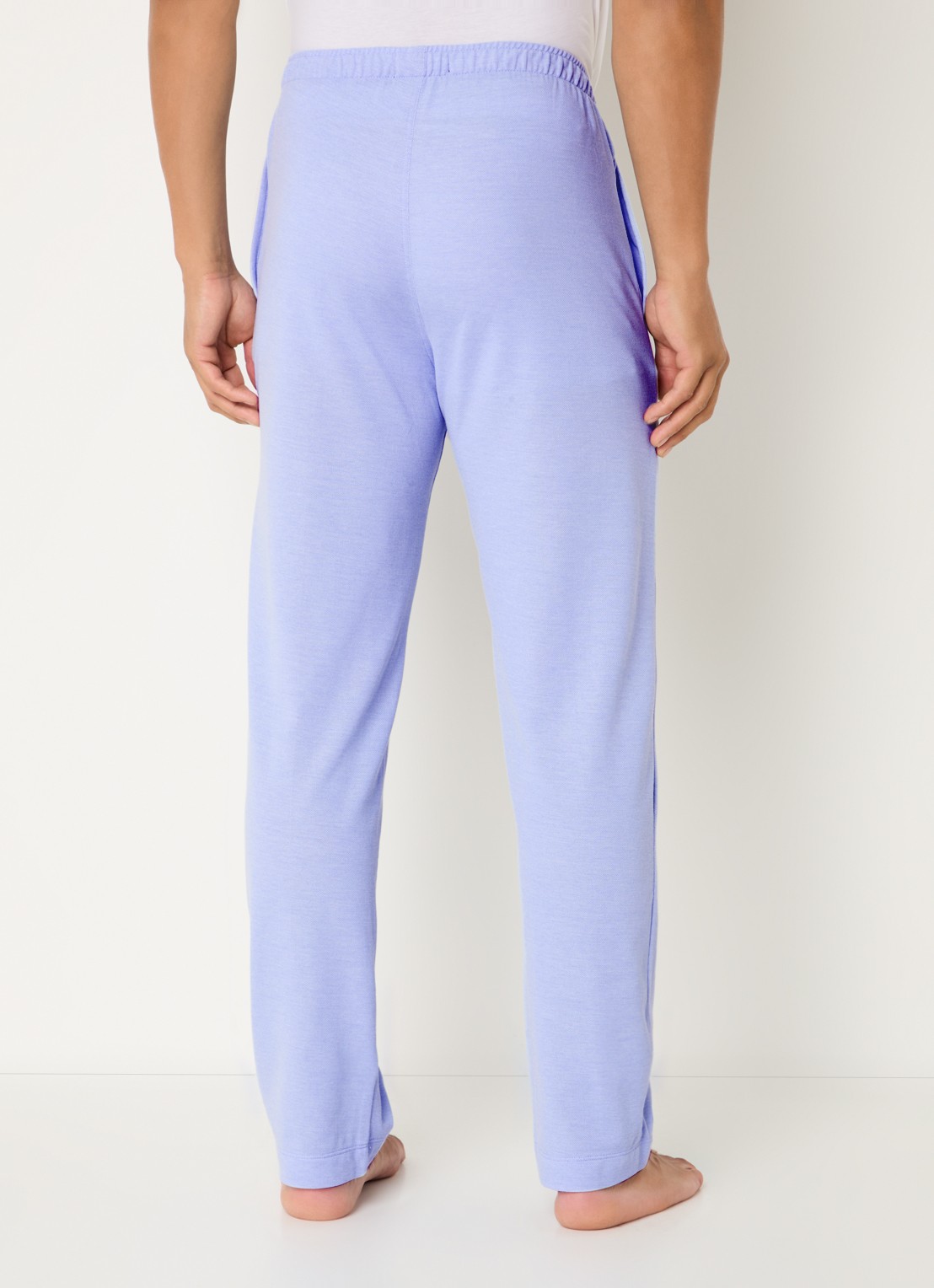 Ralph Lauren Pyjamabroek met logoprint en steekzakken - achterkant 4 lavendel