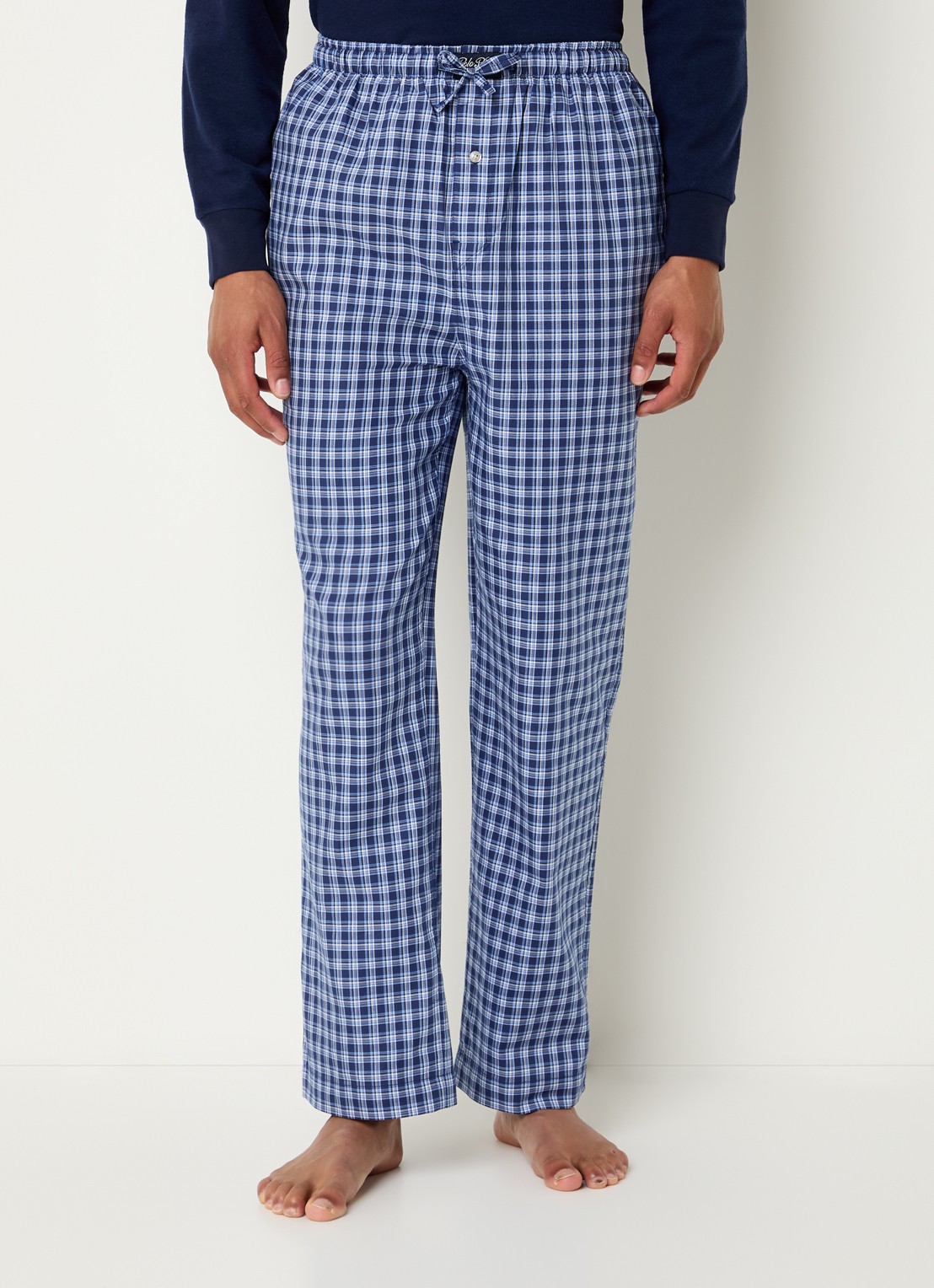 Ralph Lauren Pyjamabroek met logoprint en steekzakken - detail 4 royalblauw
