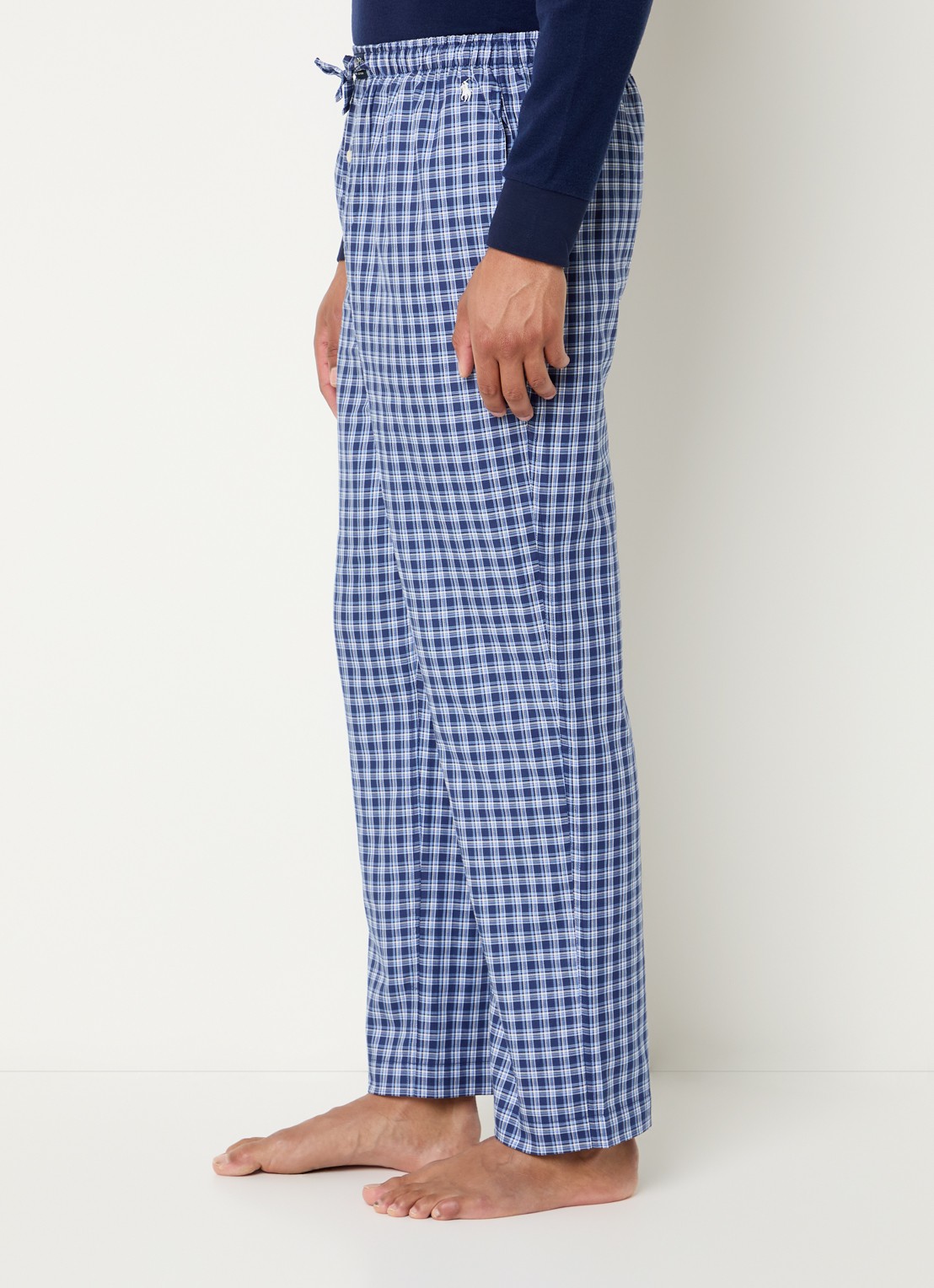 Ralph Lauren Pyjamabroek met logoprint en steekzakken - detail 5 royalblauw