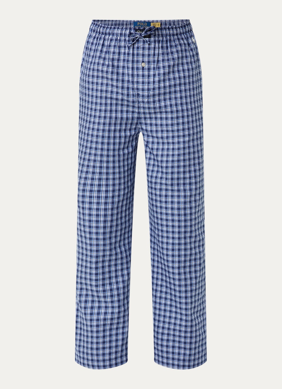 Ralph Lauren Pyjamabroek met logoprint en steekzakken - voorkant 2 royalblauw