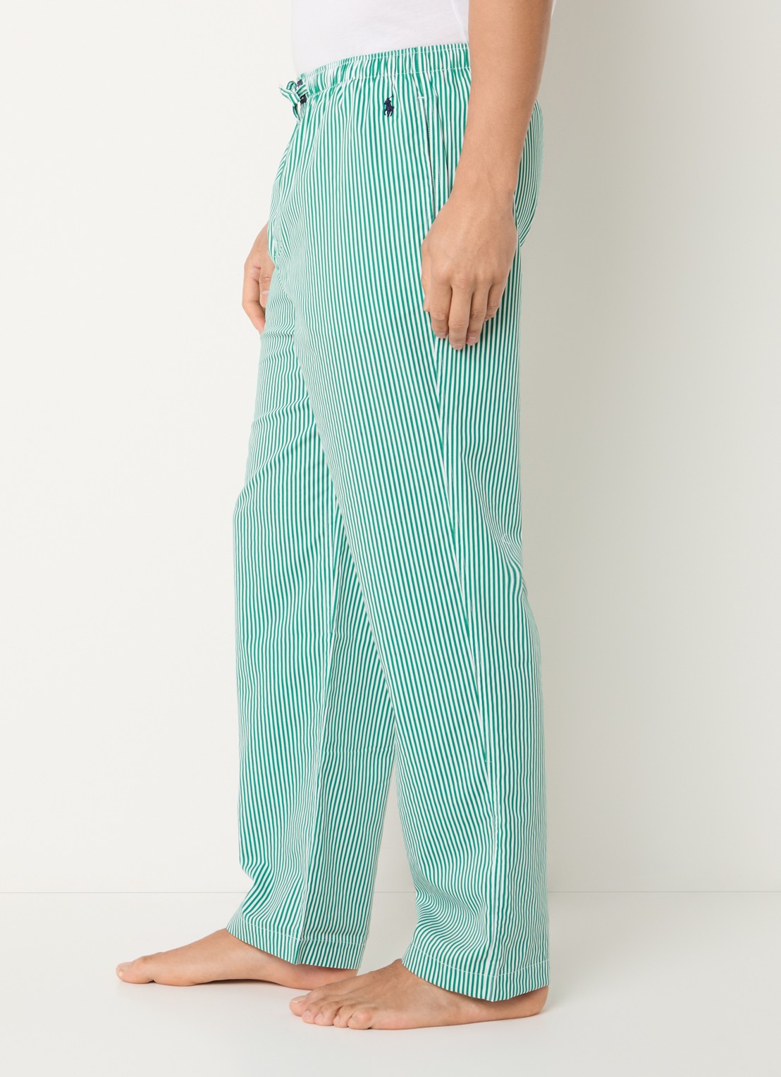 Ralph Lauren Pyjamabroek met logoprint en steekzakken - detail 5 groen