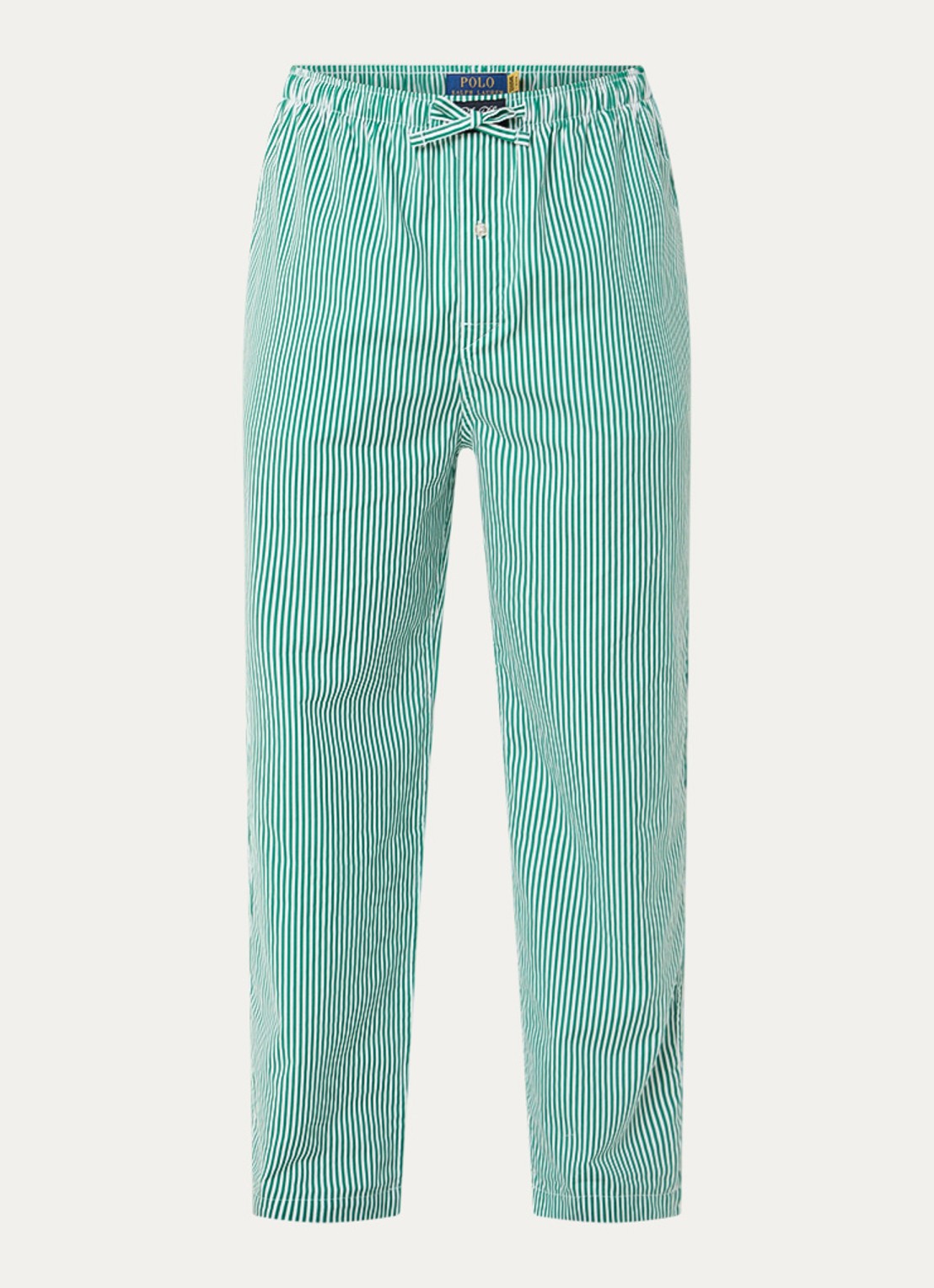 Ralph Lauren Pyjamabroek met logoprint en steekzakken - voorkant 2 groen