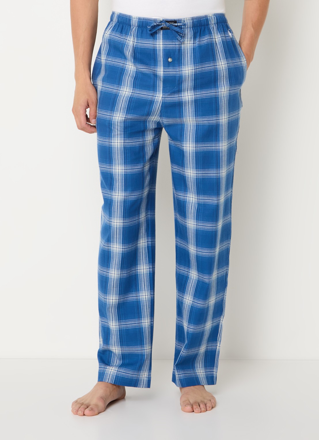 Ralph Lauren Pyjamabroek met logoprint en steekzakken - detail 4 indigo