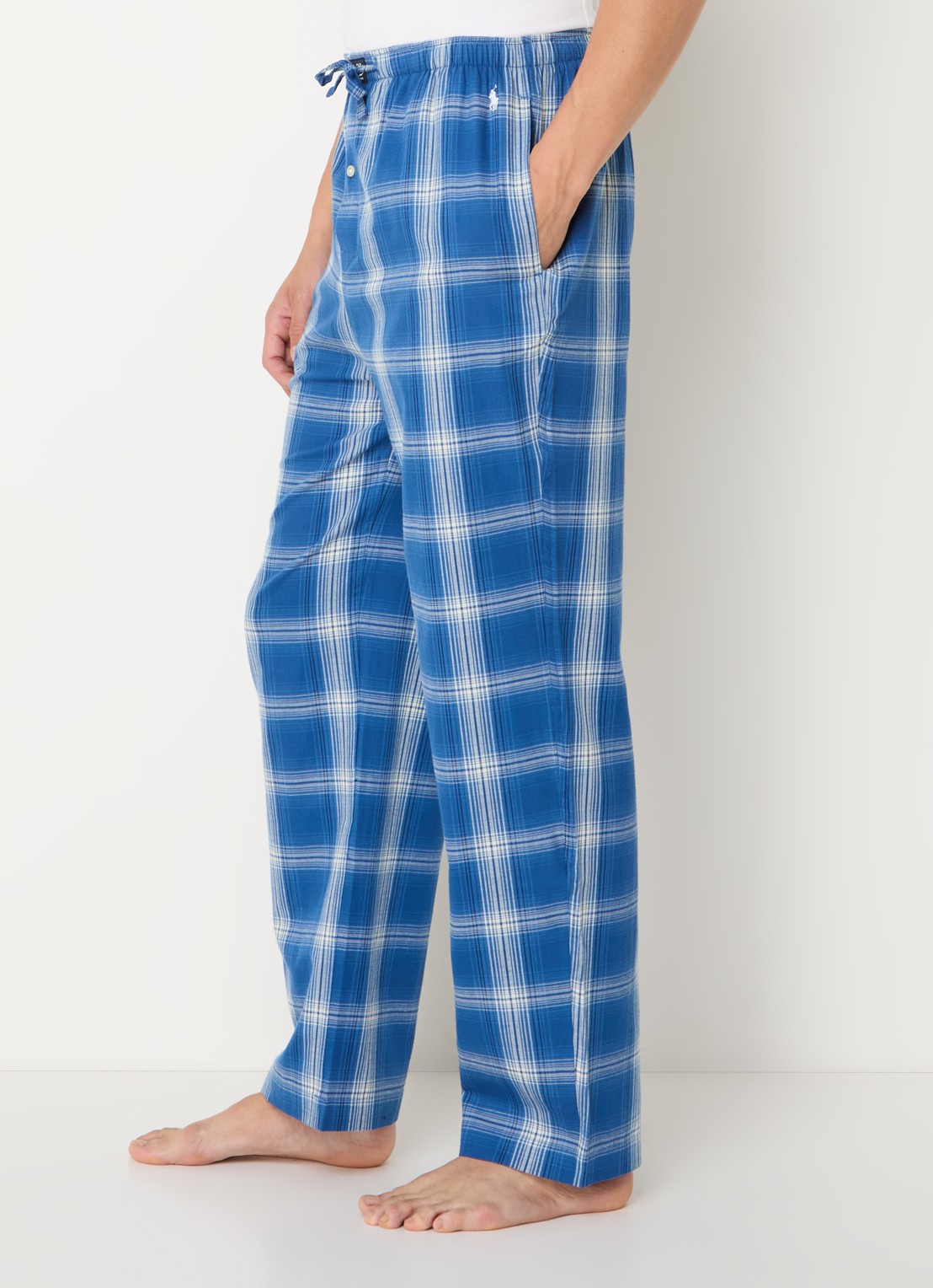 Ralph Lauren Pyjamabroek met logoprint en steekzakken - detail 5 indigo