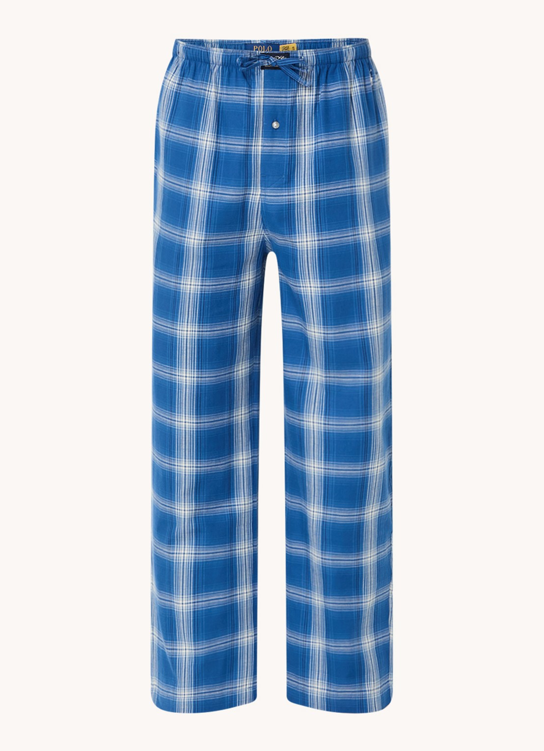 Ralph Lauren Pyjamabroek met logoprint en steekzakken - voorkant 2 indigo