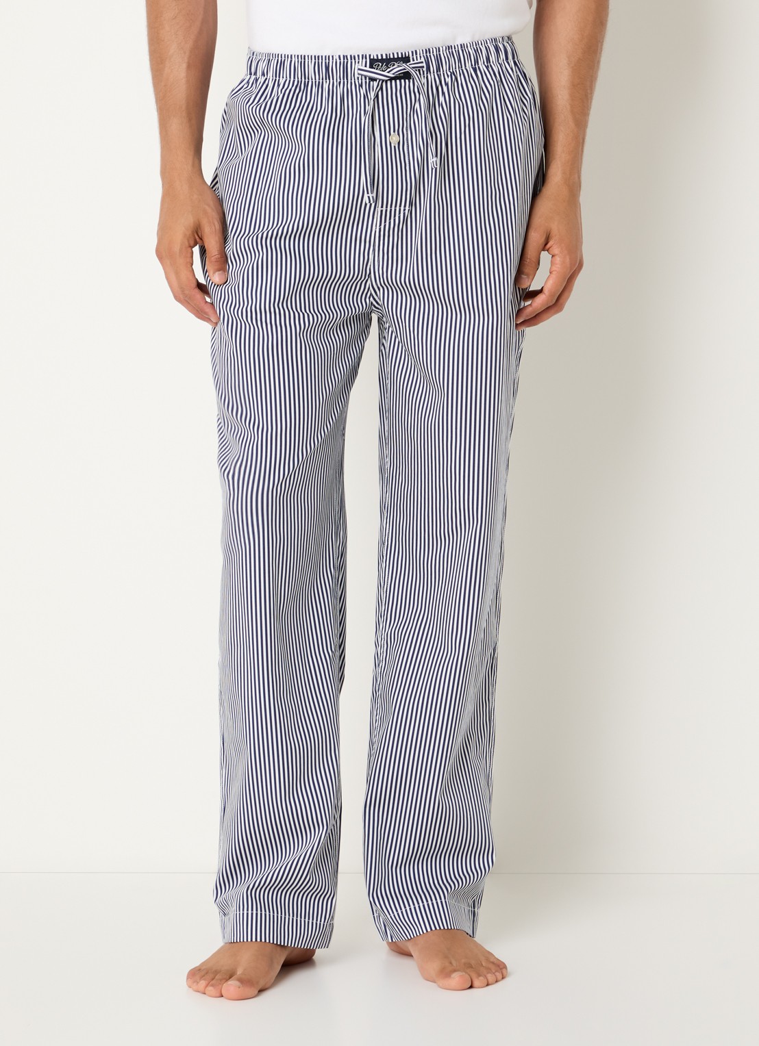 Ralph Lauren Pyjamabroek met streepprint - detail 4 royalblauw