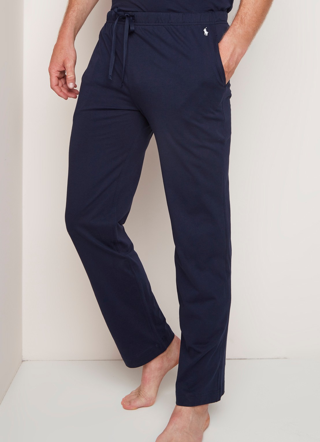 Ralph Lauren Pyjamabroek van katoen met drawstring - detail 4 donkerblauw