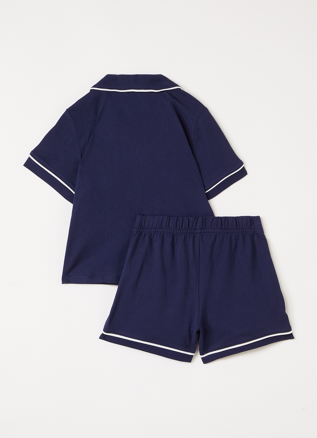Ralph Lauren Pyjamaset met logo - voorkant 2 donkerblauw