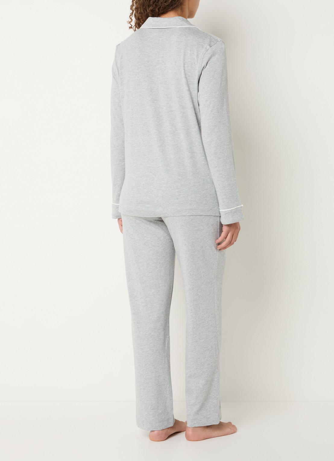 Ralph Lauren Pyjamaset met logoborduring - achterkant 3 grijsmele