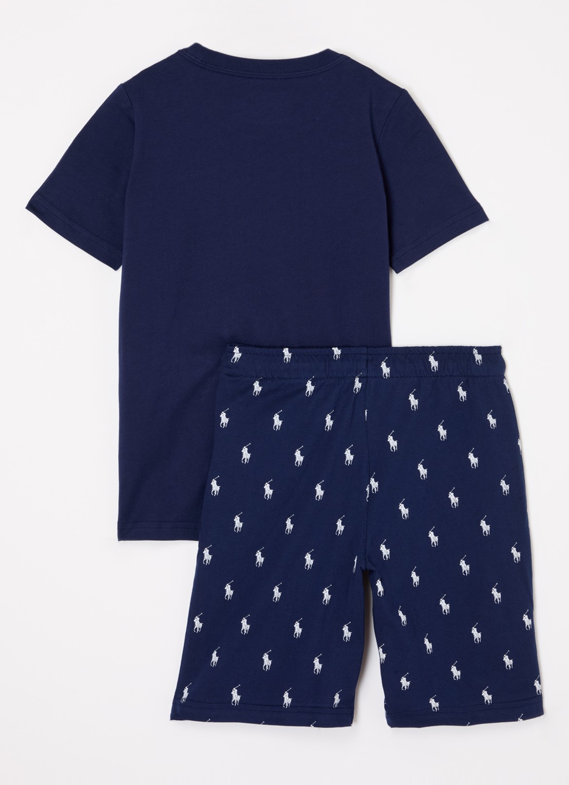 Ralph Lauren Pyjamaset met logoprint - voorkant 2 donkerblauw
