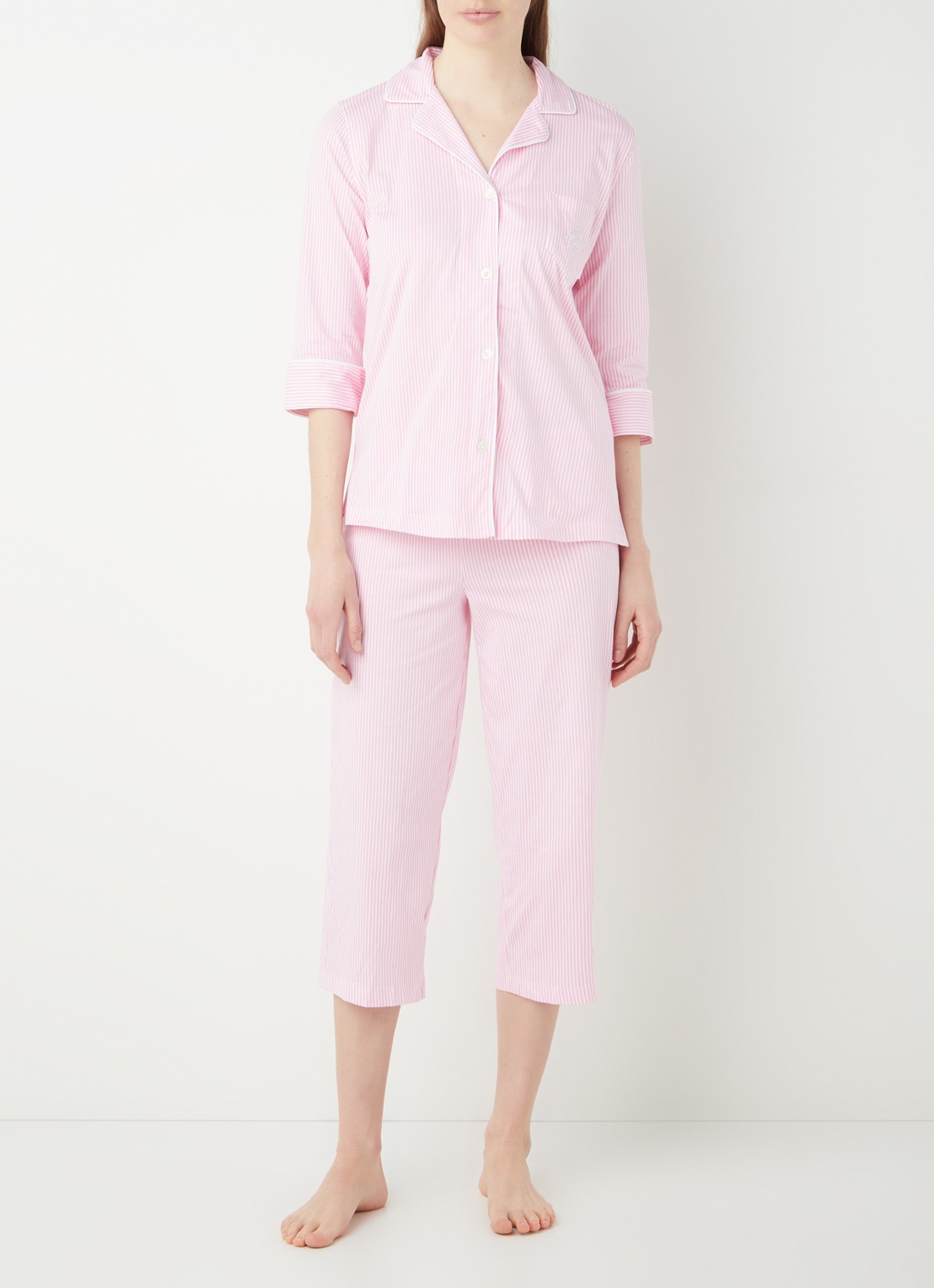 Ralph Lauren Pyjamaset met print - voorkant 3 lichtroze
