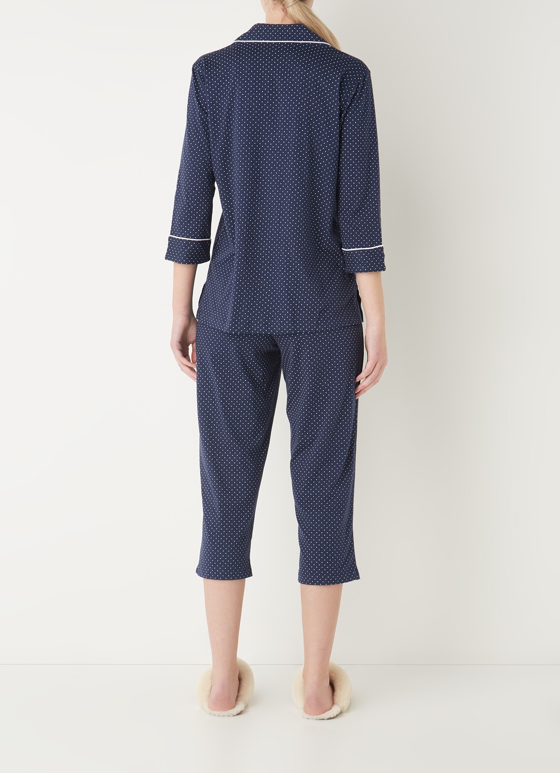 Ralph Lauren Pyjamaset met print - achterkant 3 donkerblauw