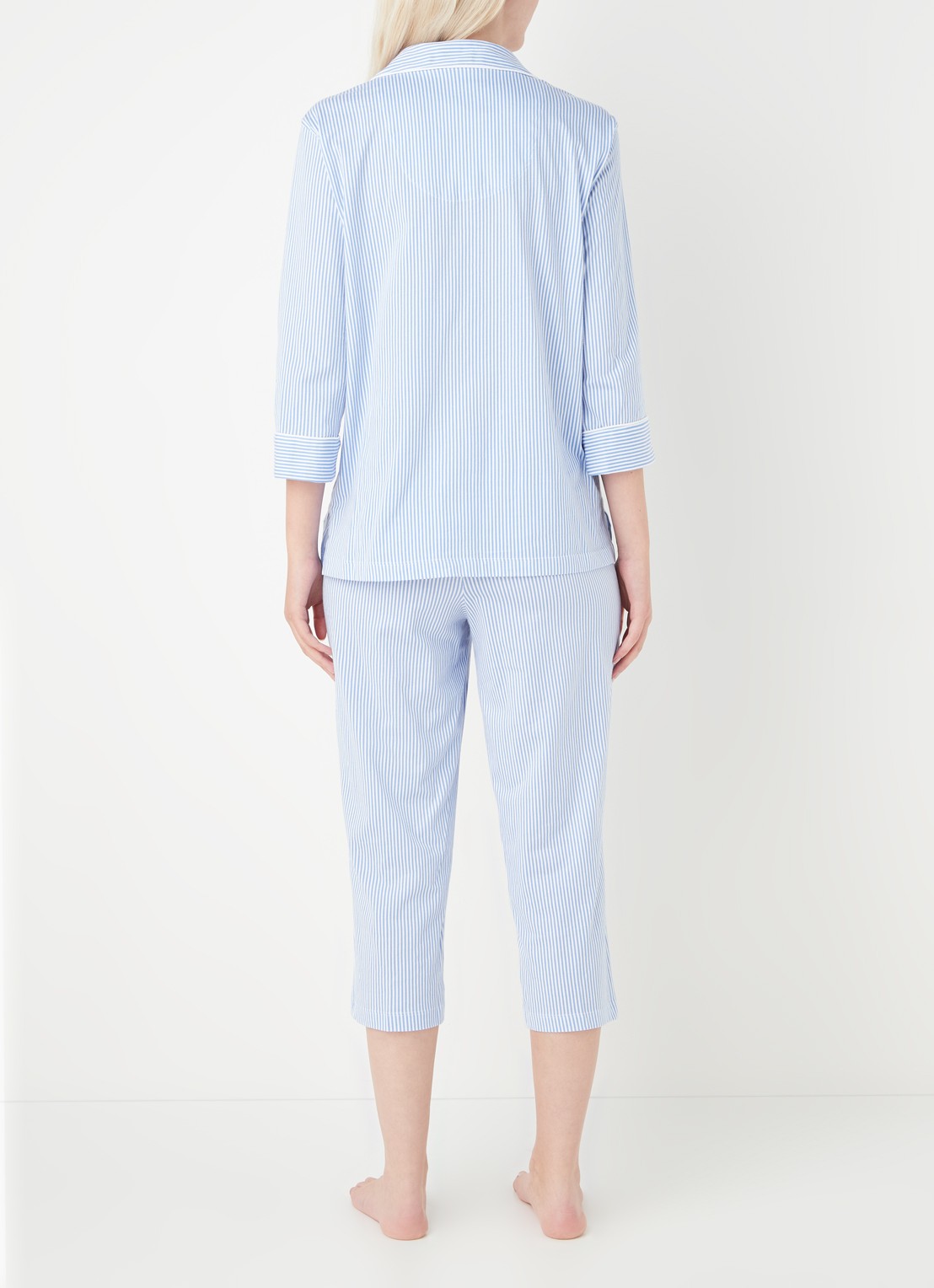 Ralph Lauren Pyjamaset met print - achterkant 3 lichtblauw