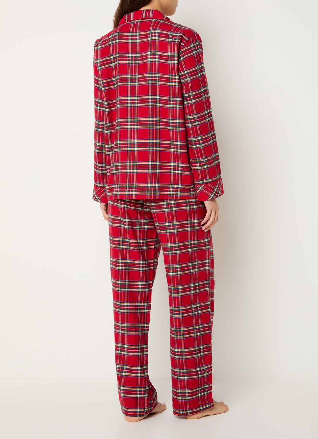 Ralph Lauren Pyjamaset met ruitdessin - achterkant 3 rood