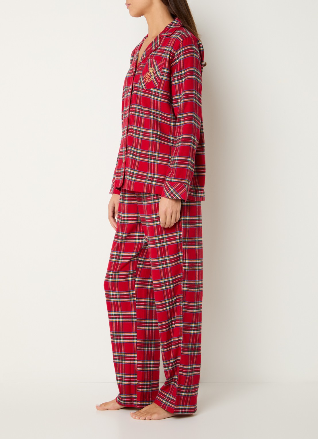 Ralph Lauren Pyjamaset met ruitdessin - detail 4 rood