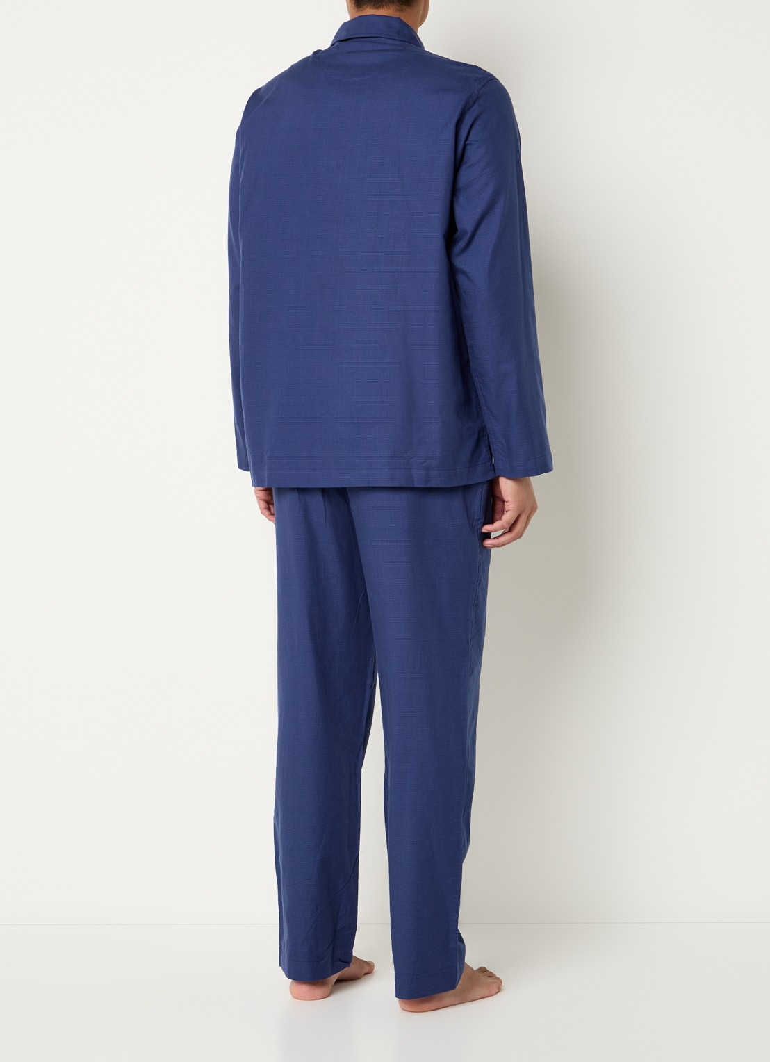 Ralph Lauren Pyjamaset met ruitdessin - achterkant 4 donkerblauw