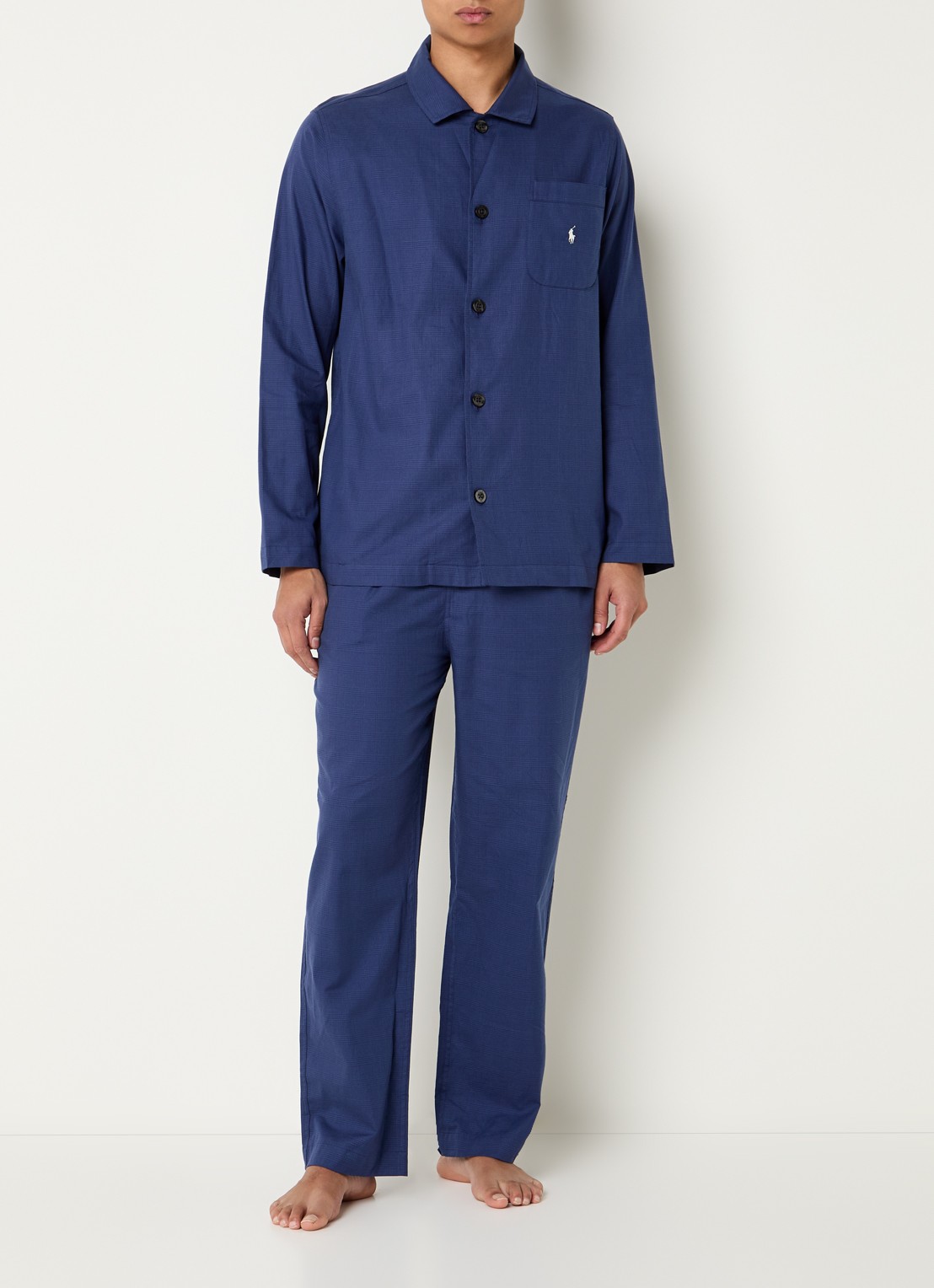 Ralph Lauren Pyjamaset met ruitdessin - detail donkerblauw