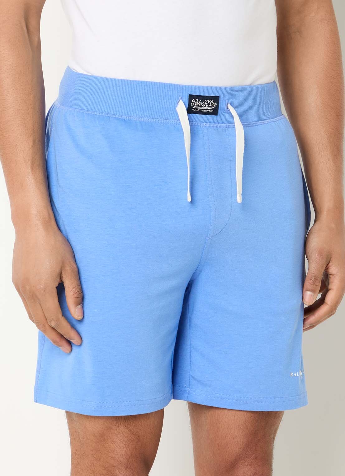 Ralph Lauren Pyjamashort met logo - detail 2 lichtblauw