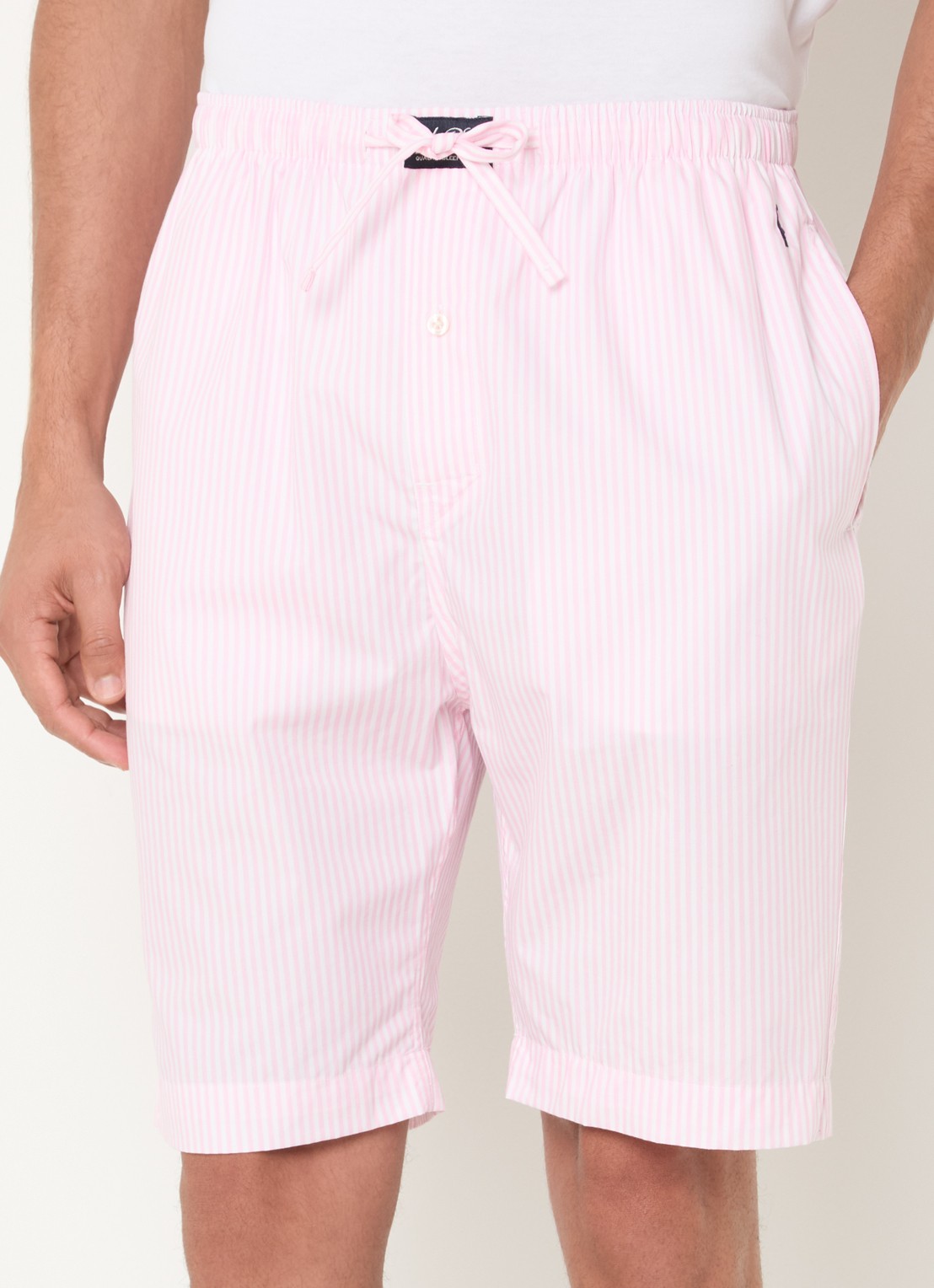 Ralph Lauren Pyjamashorts met streepprint en logo - detail 4 roze