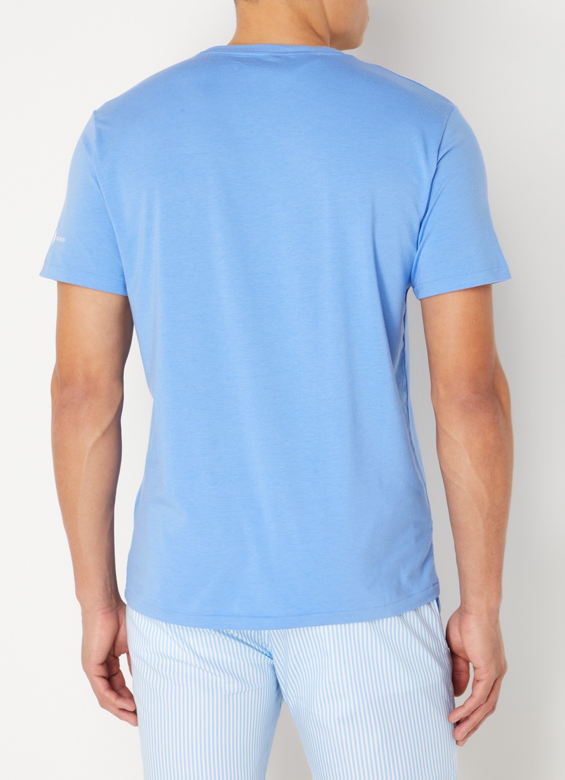 Ralph Lauren Pyjamatop met logo - achterkant blauw