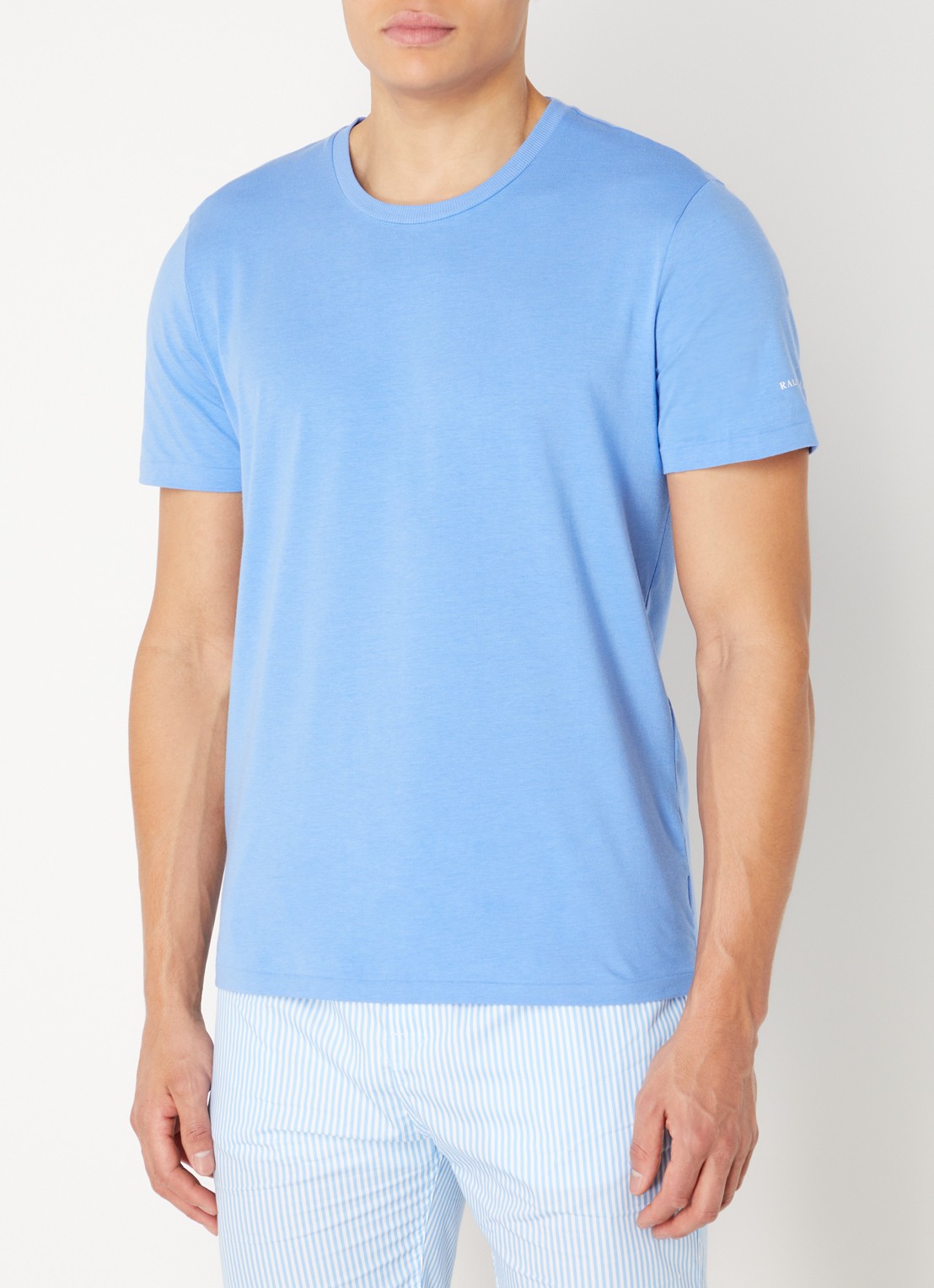 Ralph Lauren Pyjamatop met logo - detail 4 blauw