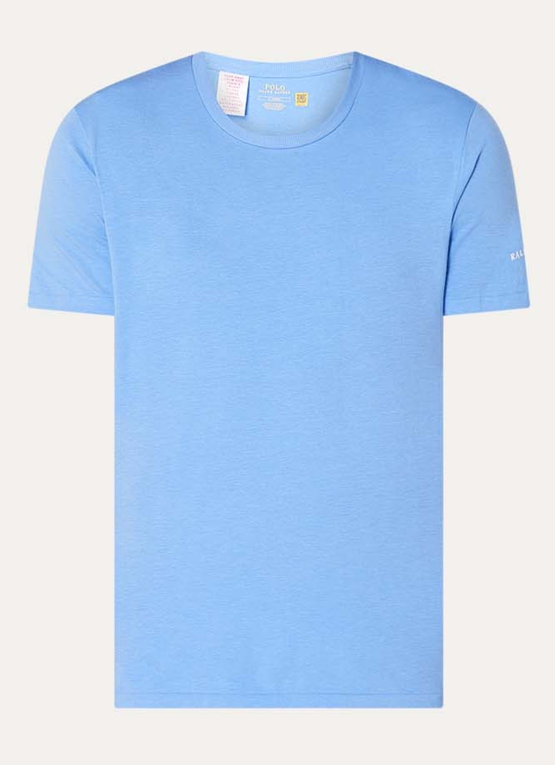 Ralph Lauren Pyjamatop met logo - voorkant 2 blauw