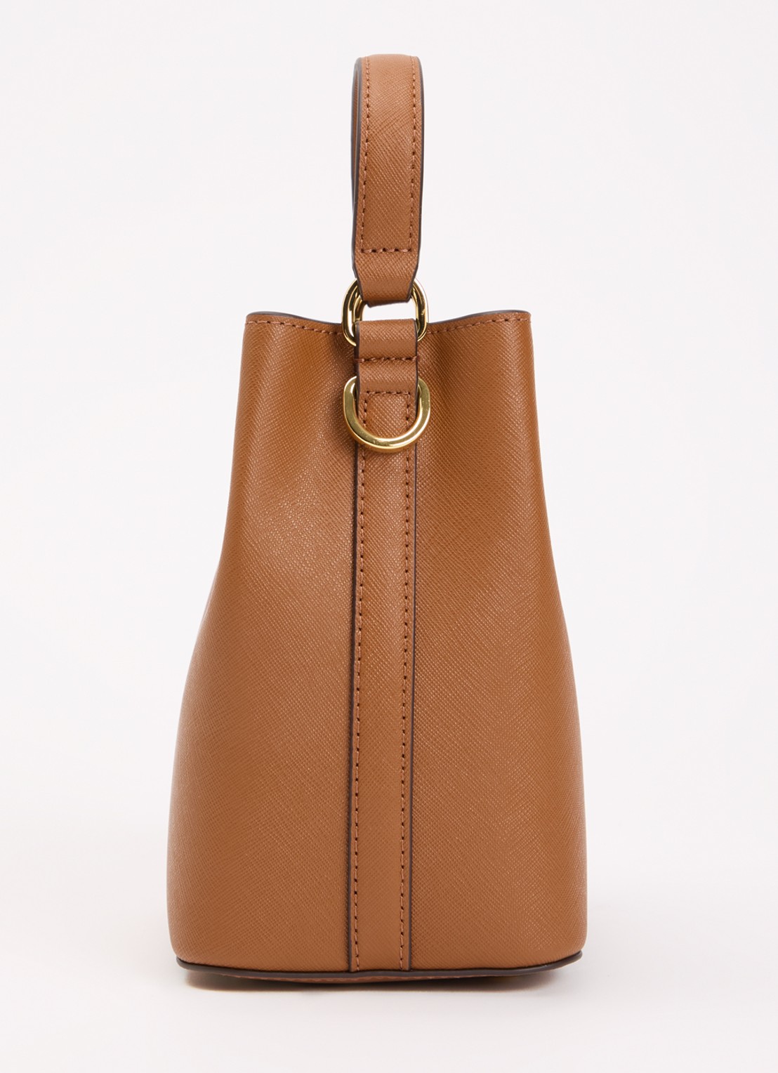 Ralph Lauren Reese handtas van leer met afneembare schouderriem  - detail 4 roodbruin