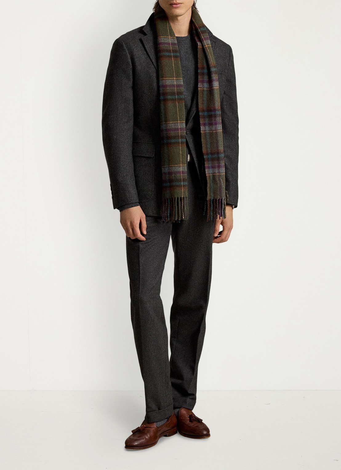 Ralph Lauren Regular fit colbert in wolblend met klepzakken - detail 4 charcoal / antraciet