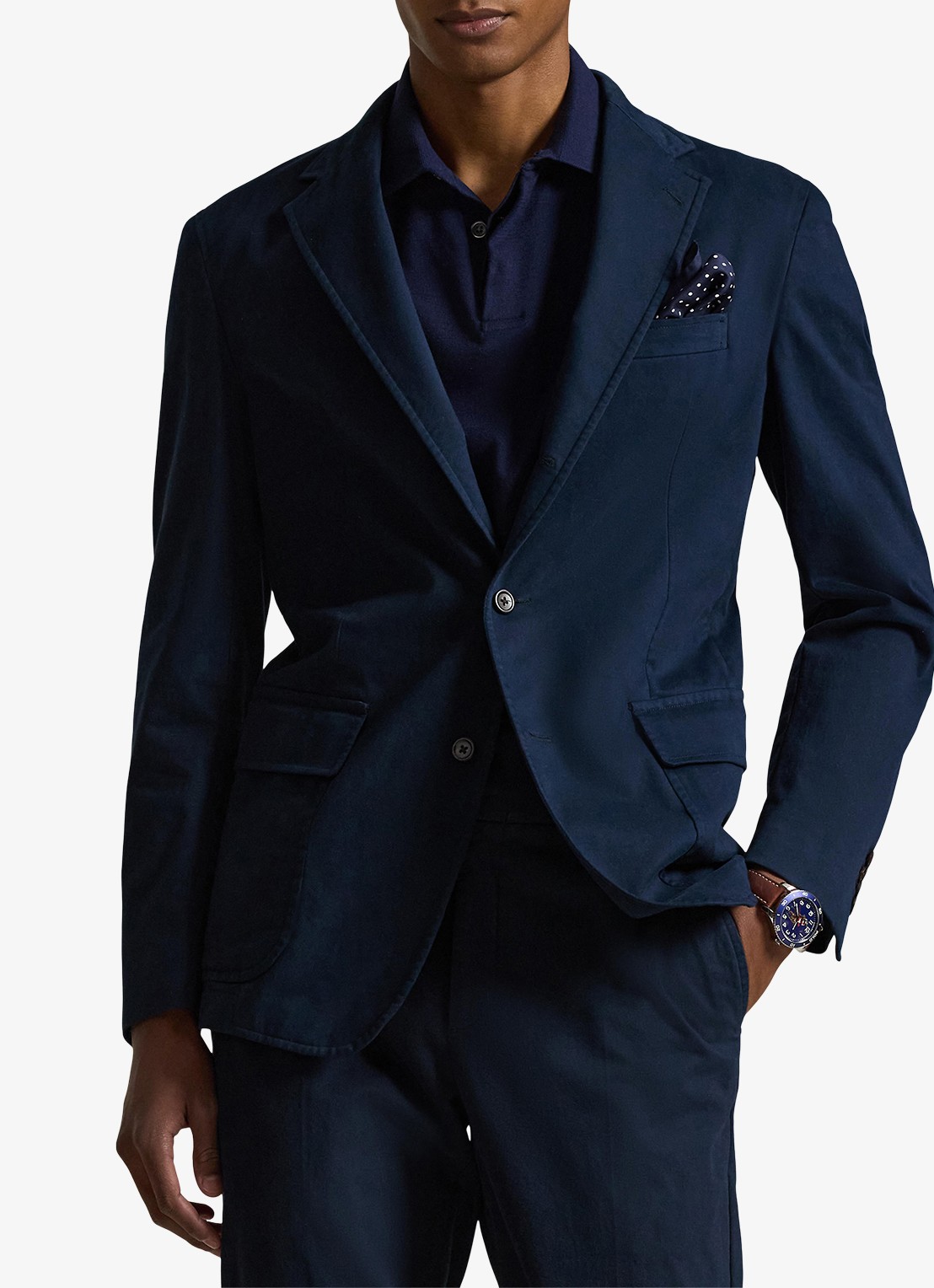 Ralph Lauren Regular fit colbert met klepzakken - detail 4 bright navy-2x86