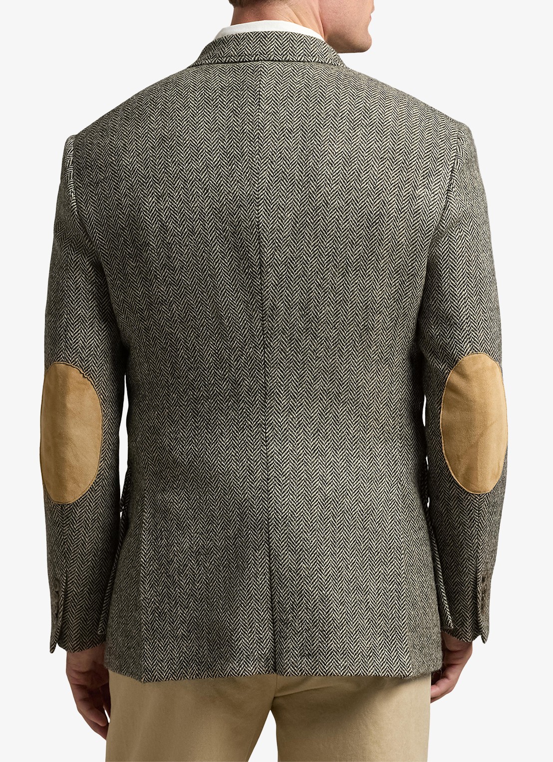 Ralph Lauren Regular fit colbert met klepzakken - achterkant black and cream / zwart