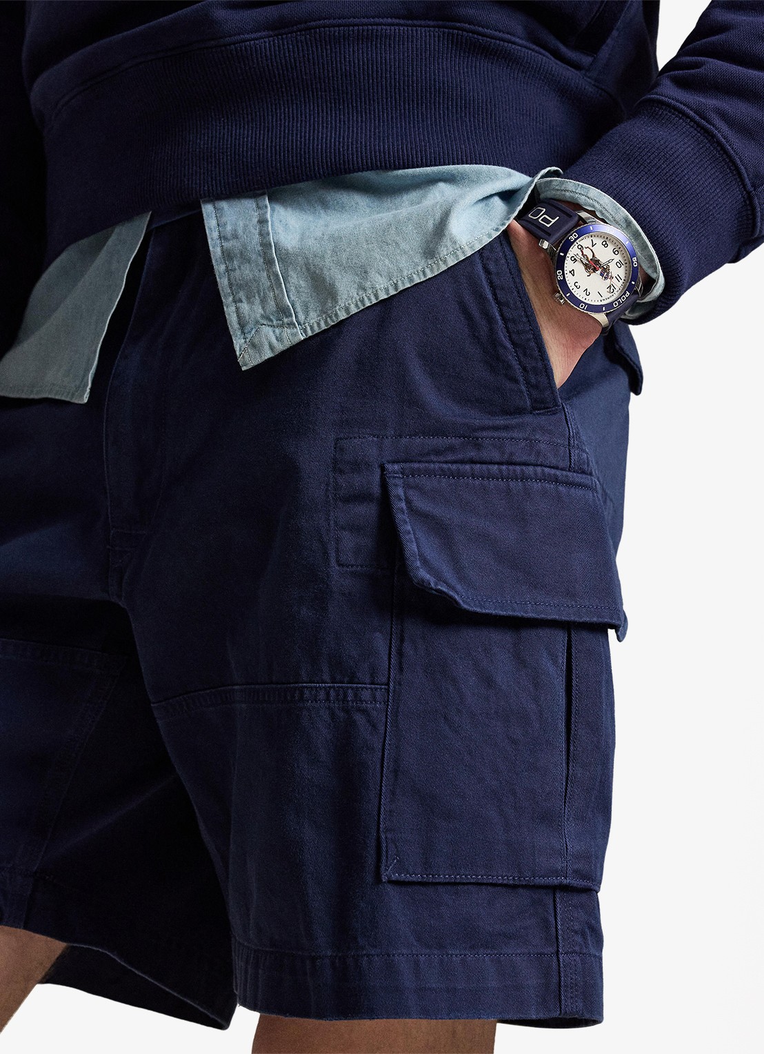Ralph Lauren Regular fit korte cargobroek - detail 4 newport navy