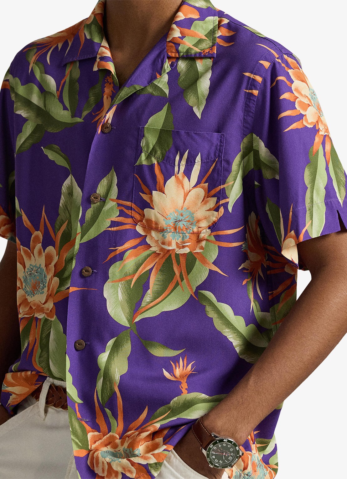 Ralph Lauren Regular fit overhemd met bloemenprint - detail 5 purple south floral