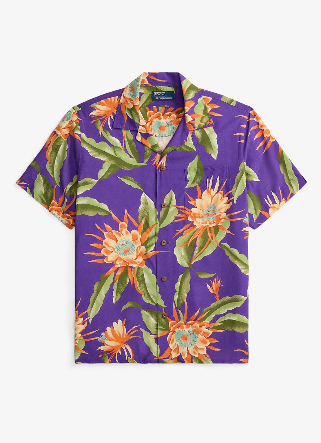 Ralph Lauren Regular fit overhemd met bloemenprint - voorkant 2 purple south floral