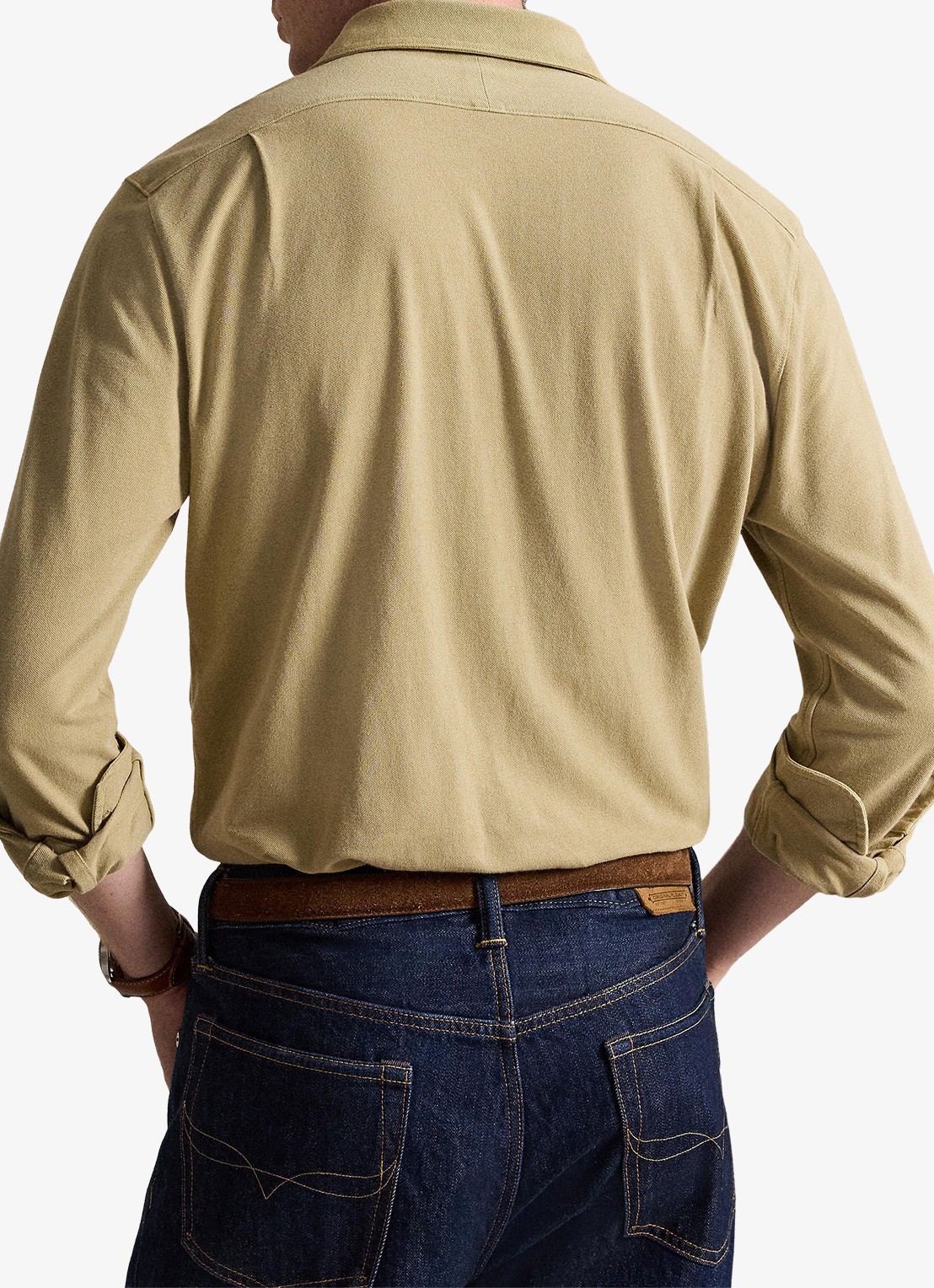 Ralph Lauren Regular fit overhemd met logo - achterkant 3 rl khaki / khaki