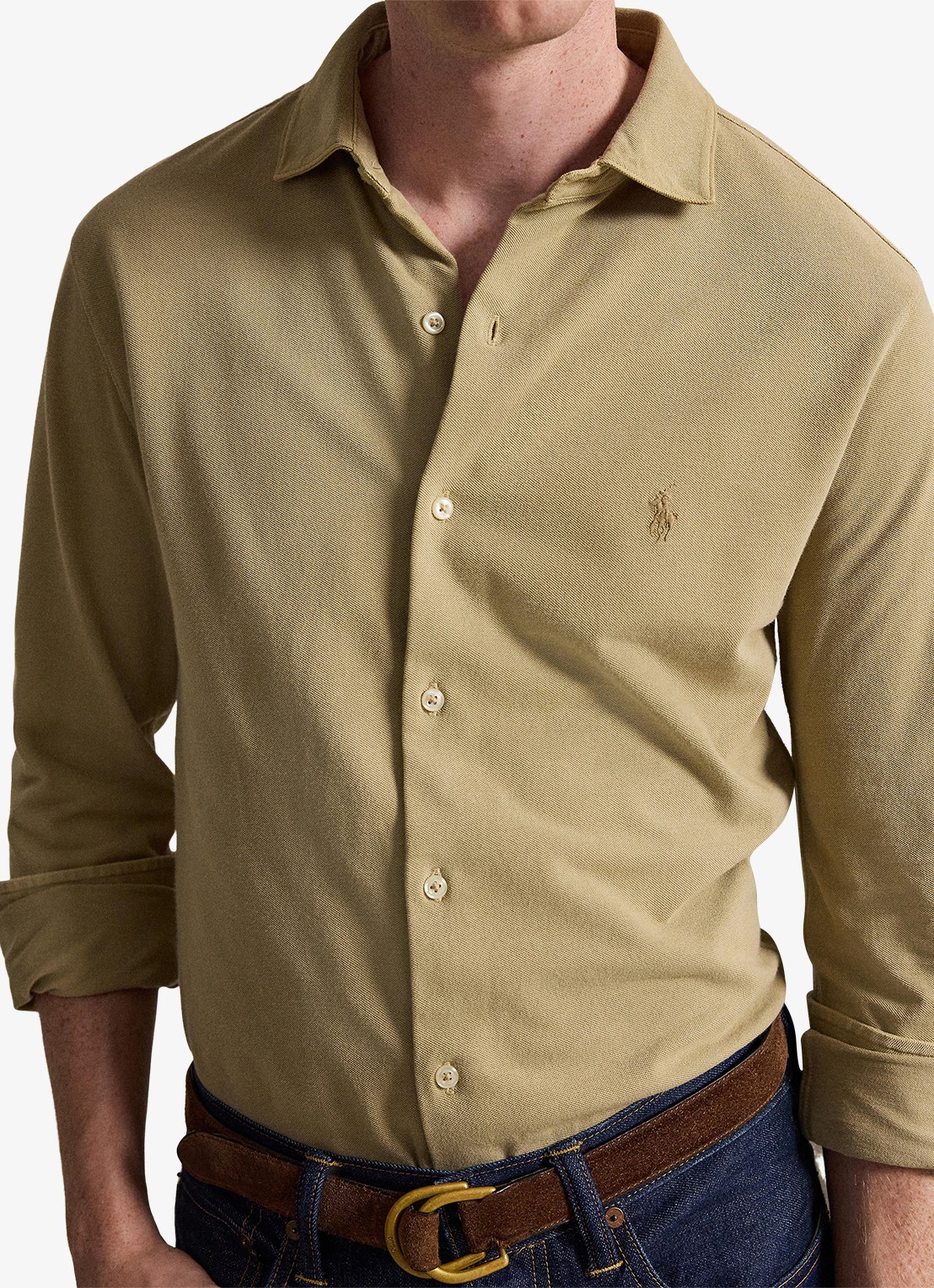 Ralph Lauren Regular fit overhemd met logo - detail 2 rl khaki / khaki