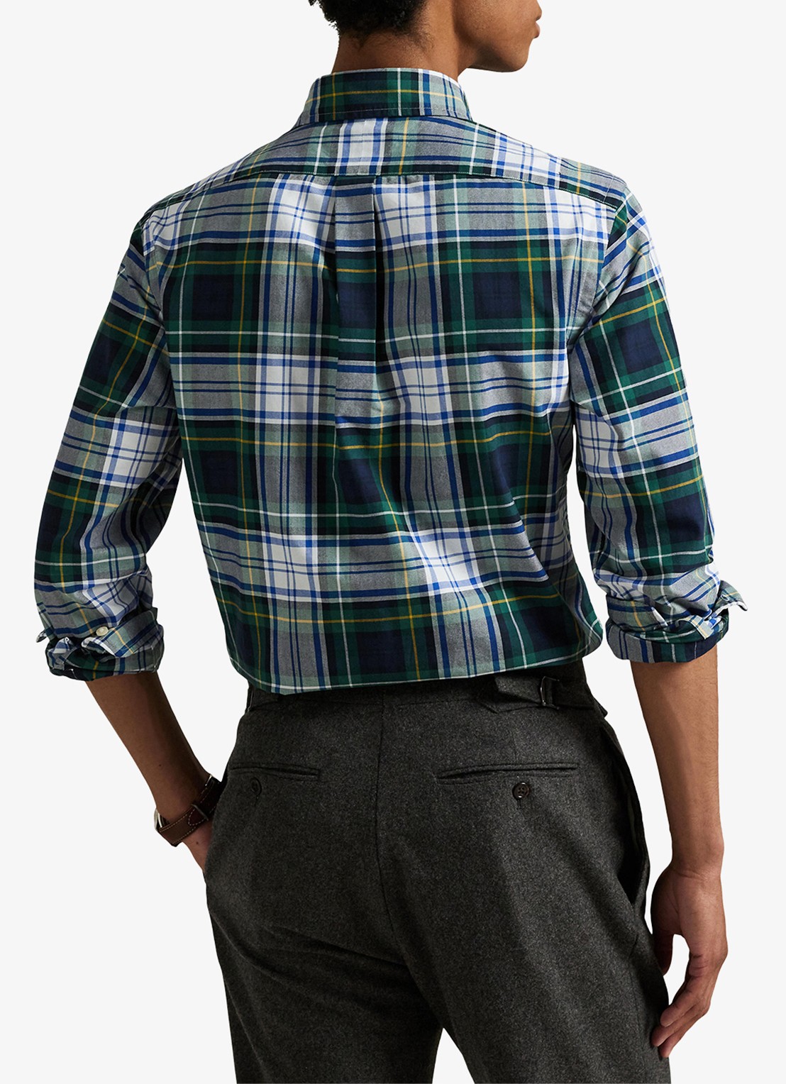 Ralph Lauren Regular fit overhemd met logoborduring - achterkant 5 groen