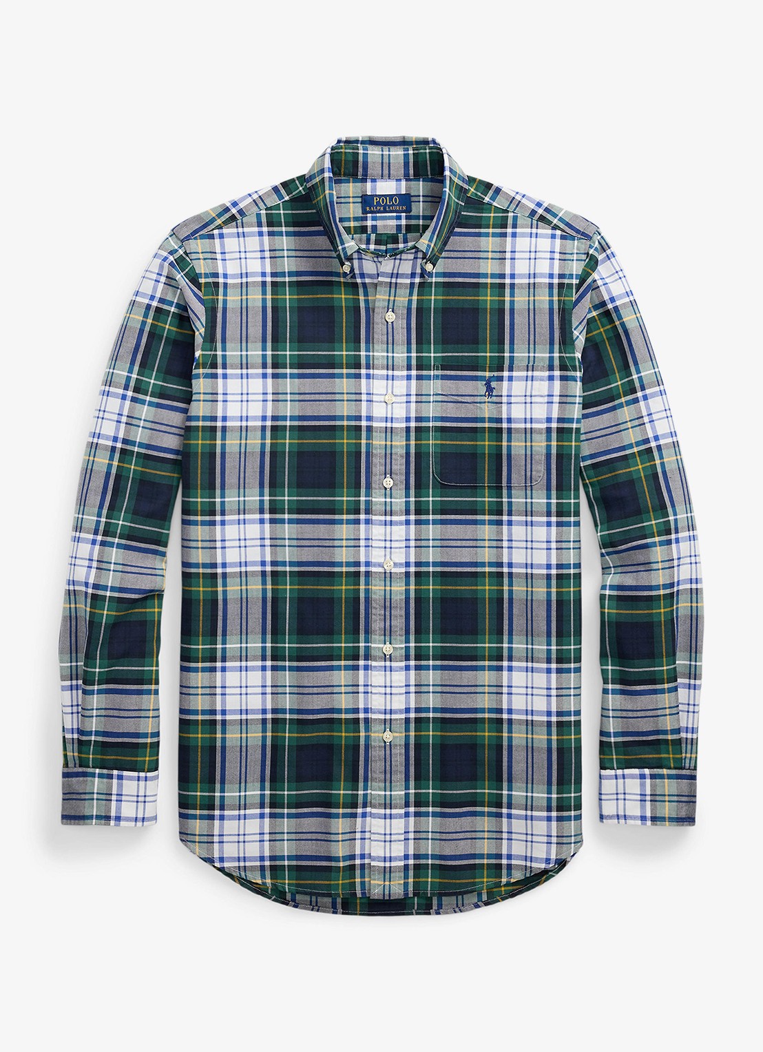 Ralph Lauren Regular fit overhemd met logoborduring - voorkant 3 groen