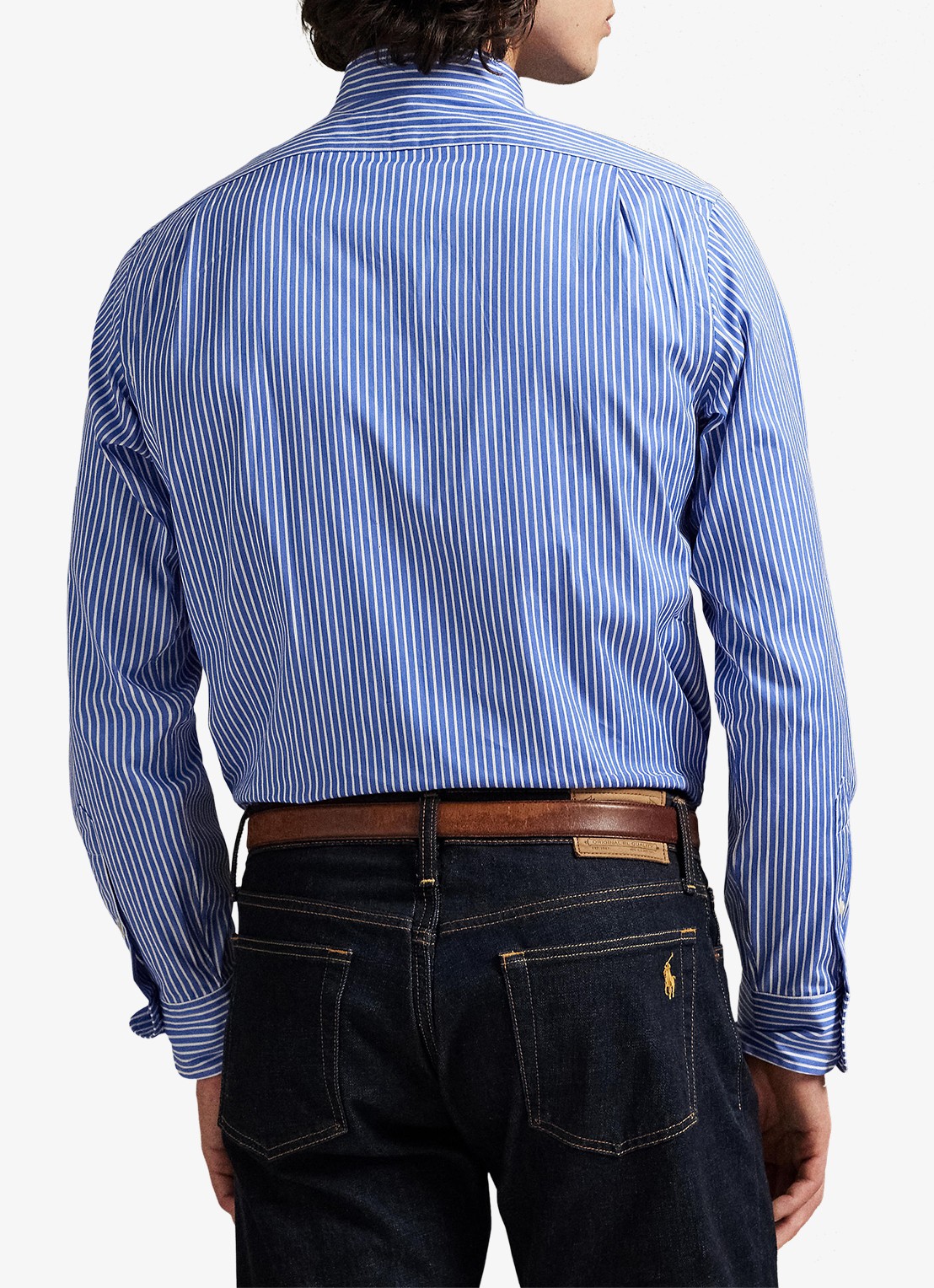 Ralph Lauren Regular fit overhemd met logoborduring - achterkant 5 blue/white / blauw