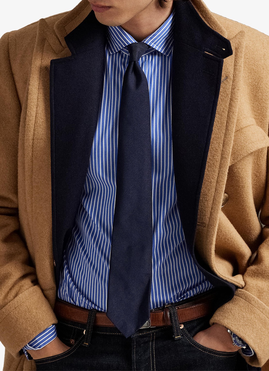 Ralph Lauren Regular fit overhemd met logoborduring - detail 4 blue/white / blauw