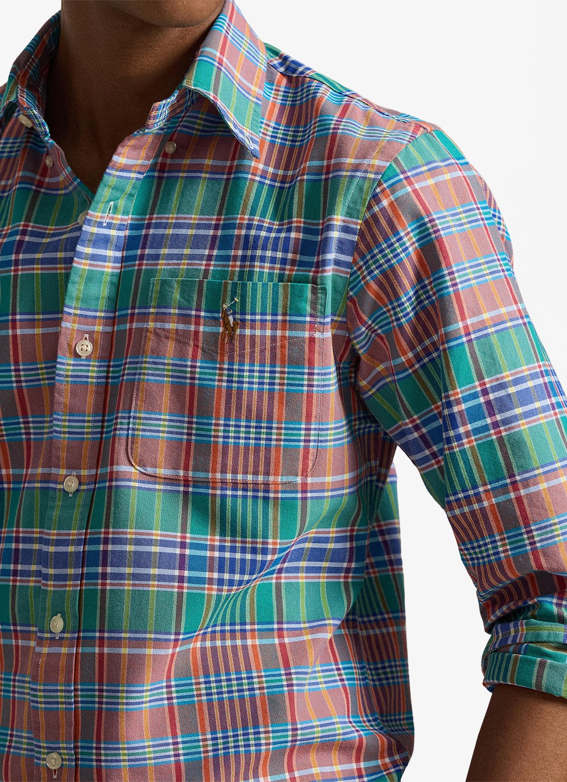 Ralph Lauren Regular fit overhemd met logoborduring - detail 5 orange